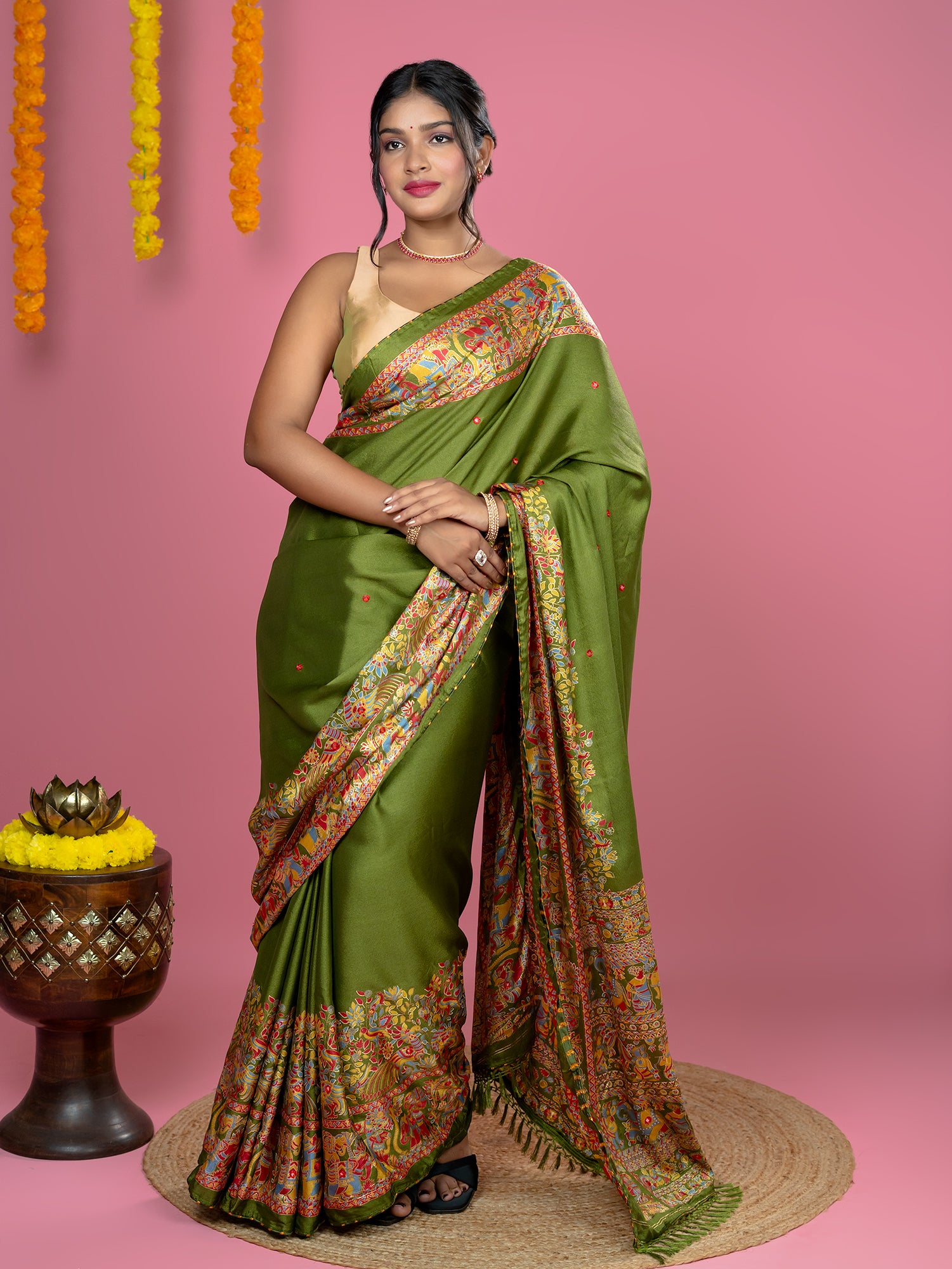 Kutch Print Crepe Saree