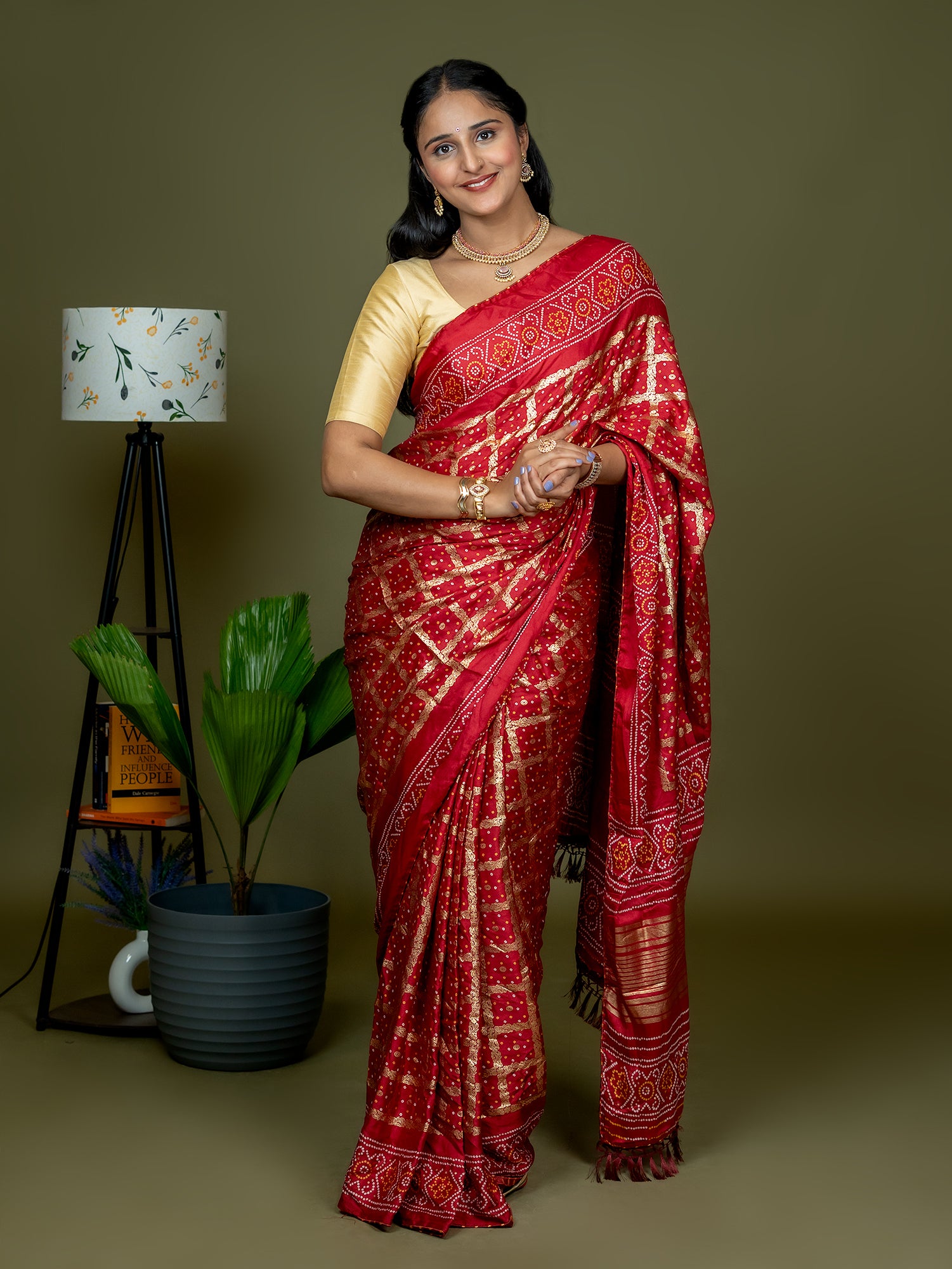 Bandhini Crepe Saree