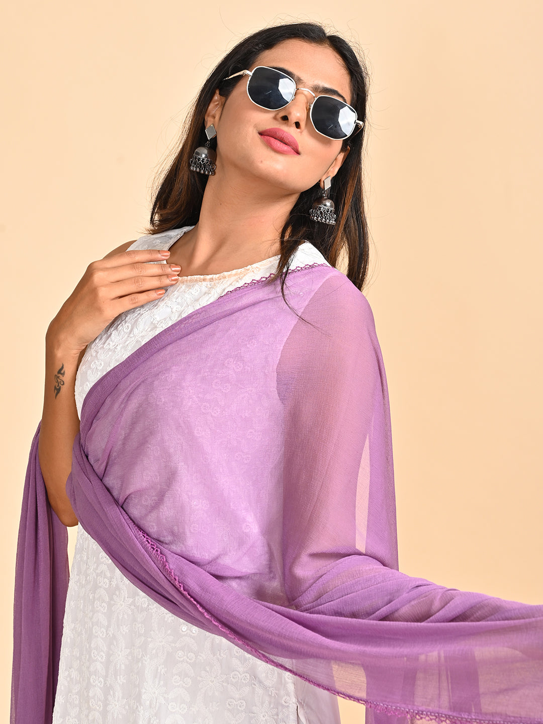 Solid Chiffon Dupatta