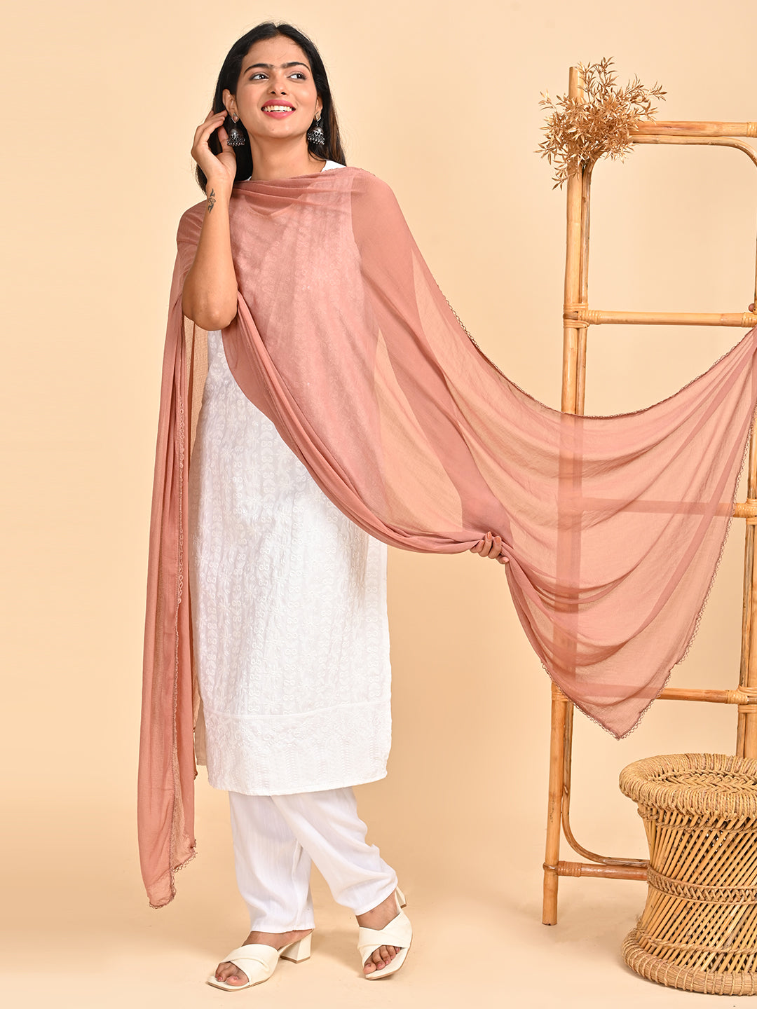 Solid Chiffon Dupatta