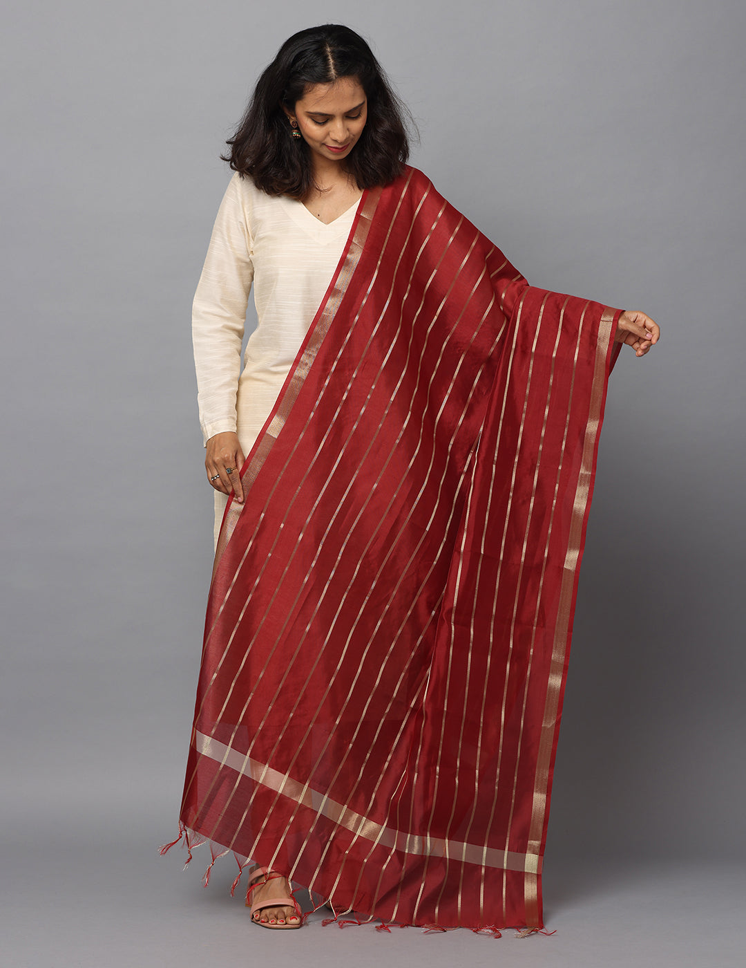 Banarasi Silk Stripe Dupatta