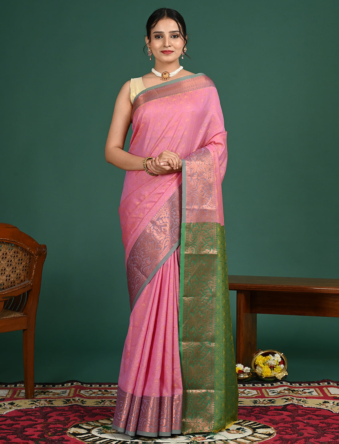 South Art Silk Geometric Saree