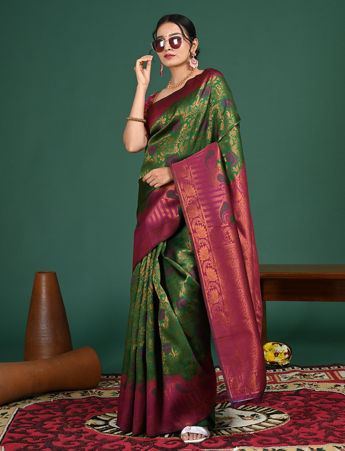 South Art Silk Geometric Saree