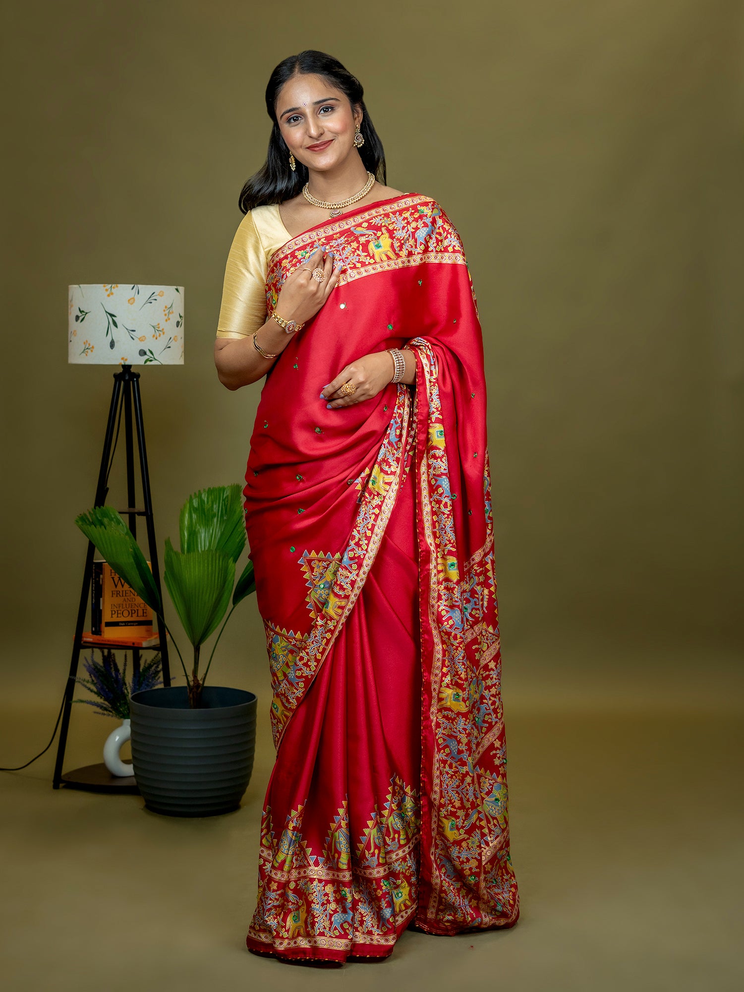 Kutch Print Crepe Saree