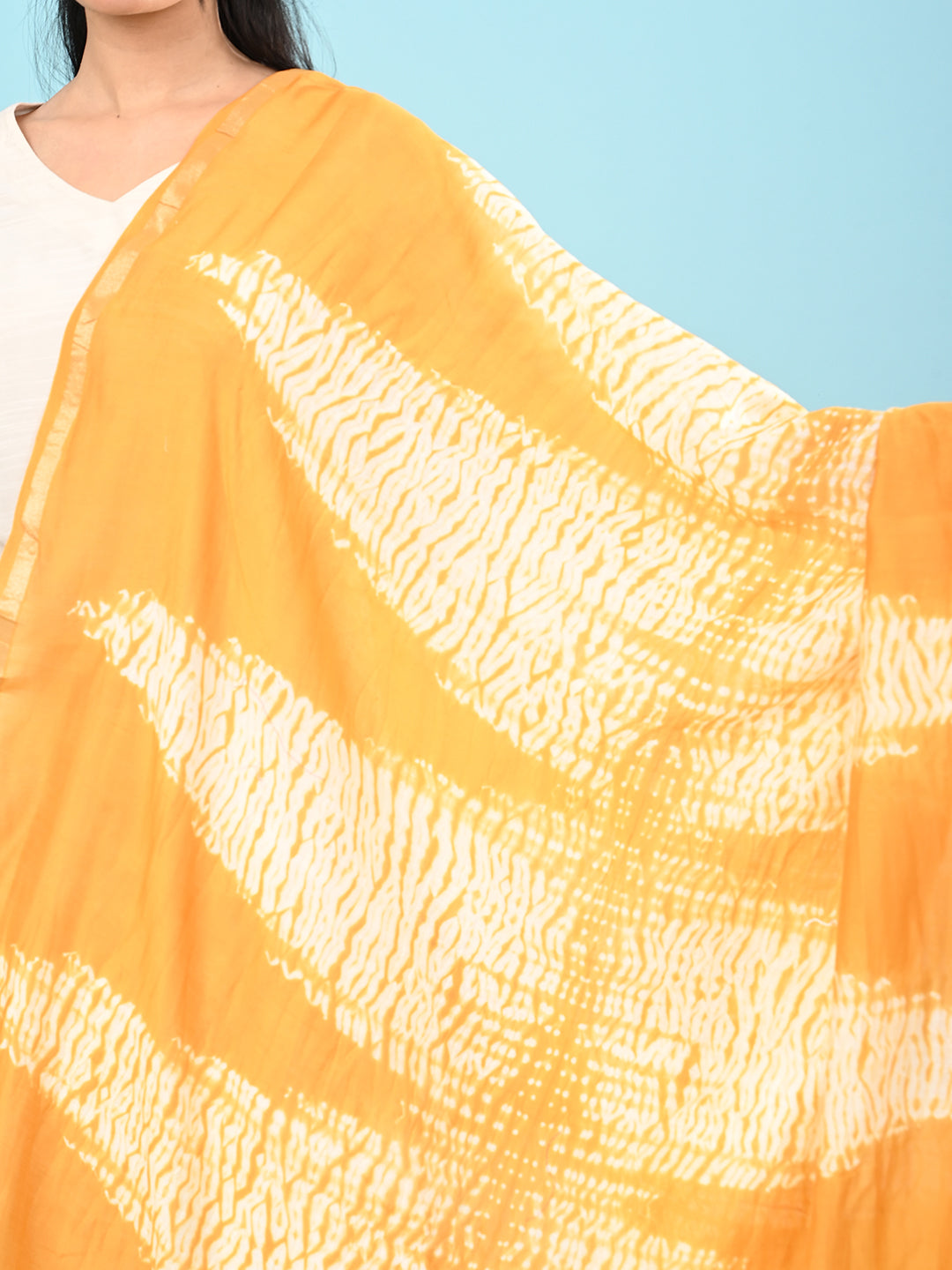 Shibori Chanderi Silk Dupatta