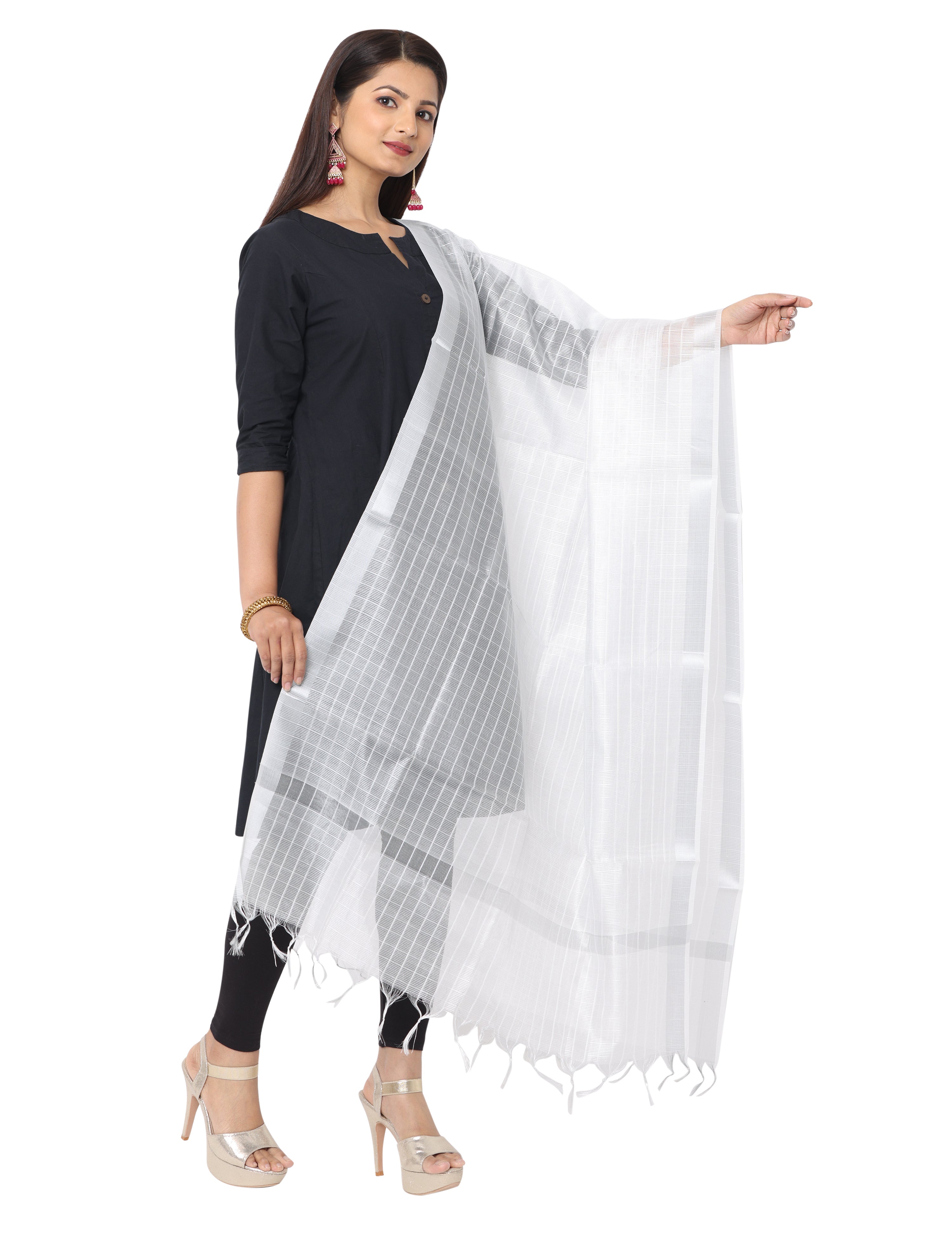 Chanderi Cotton Checkered Dupatta
