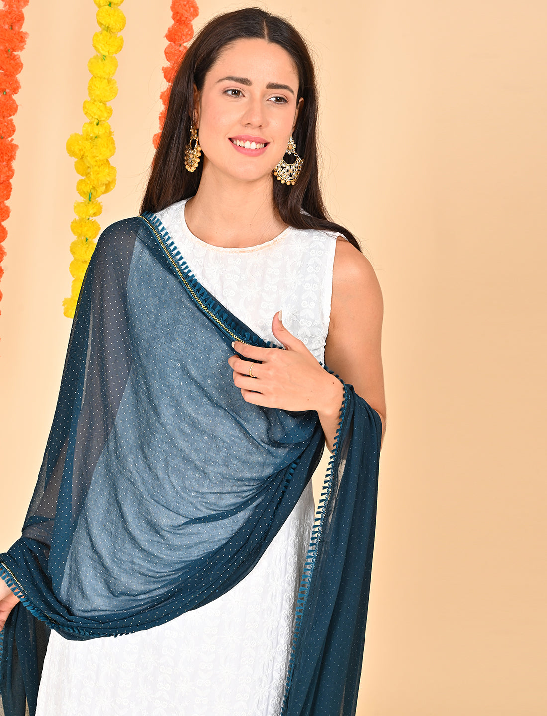 Ditsy Dots Chiffon Dupatta