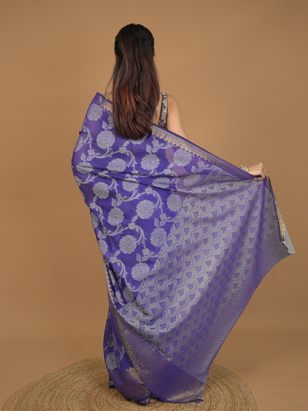 Kota Semi Cotton Geometric Saree
