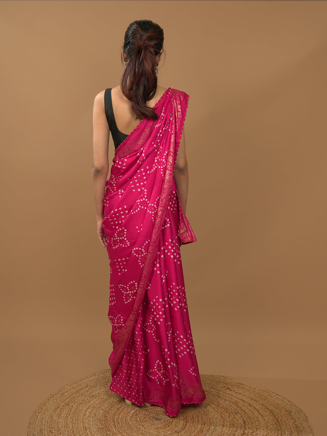 Bandhini Viscose Crepe Saree