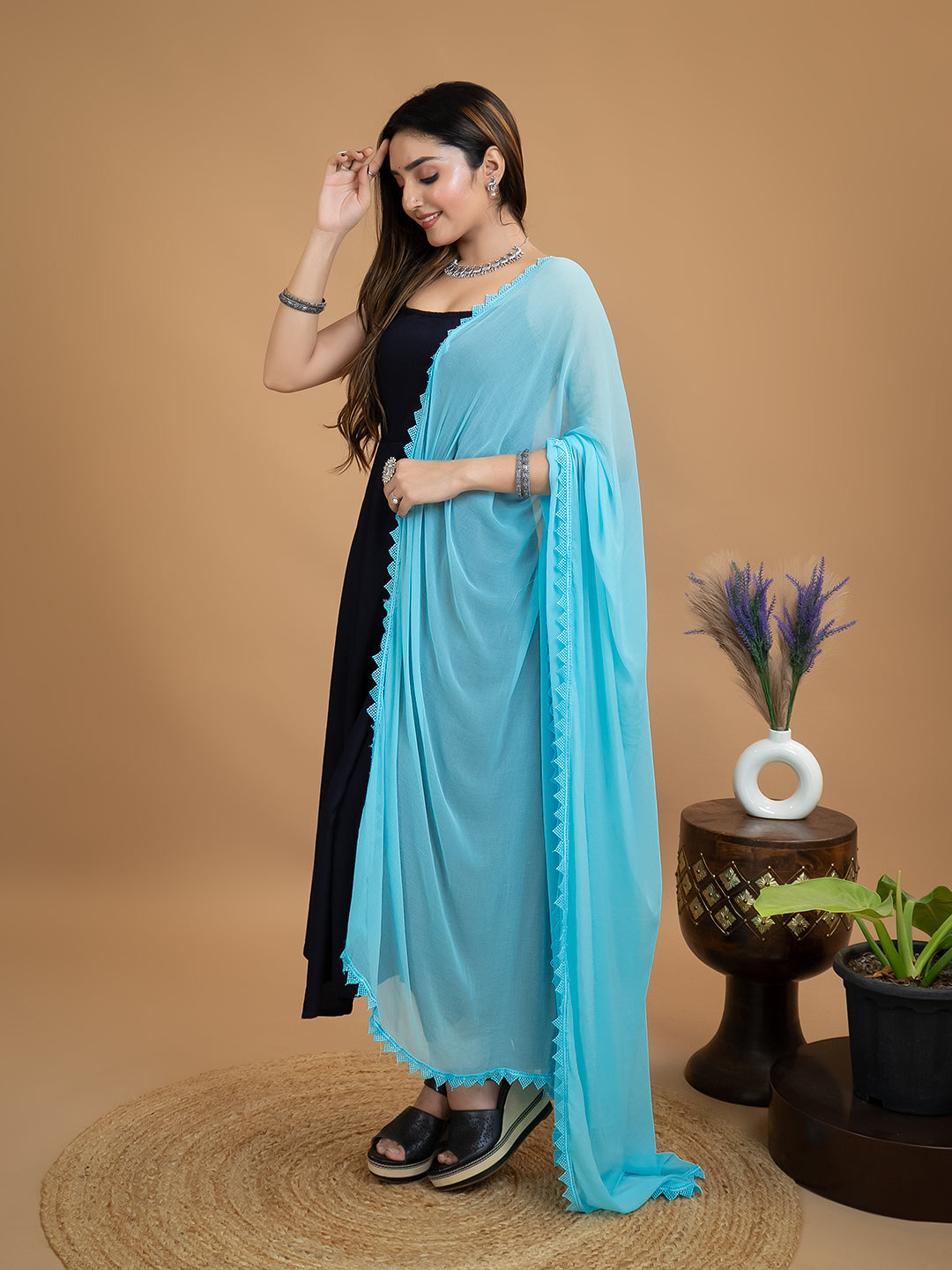 Solid Chiffon Dupatta