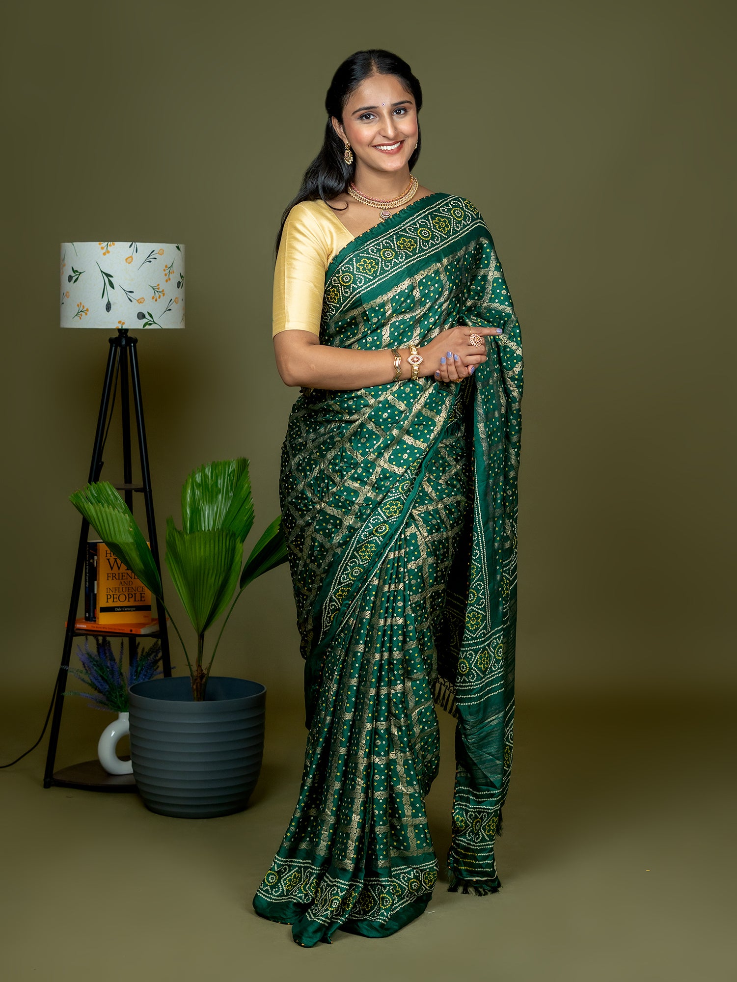Bandhini Crepe Saree