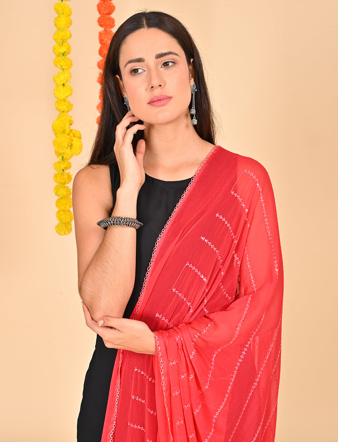 Chiffon Stripe Dupatta