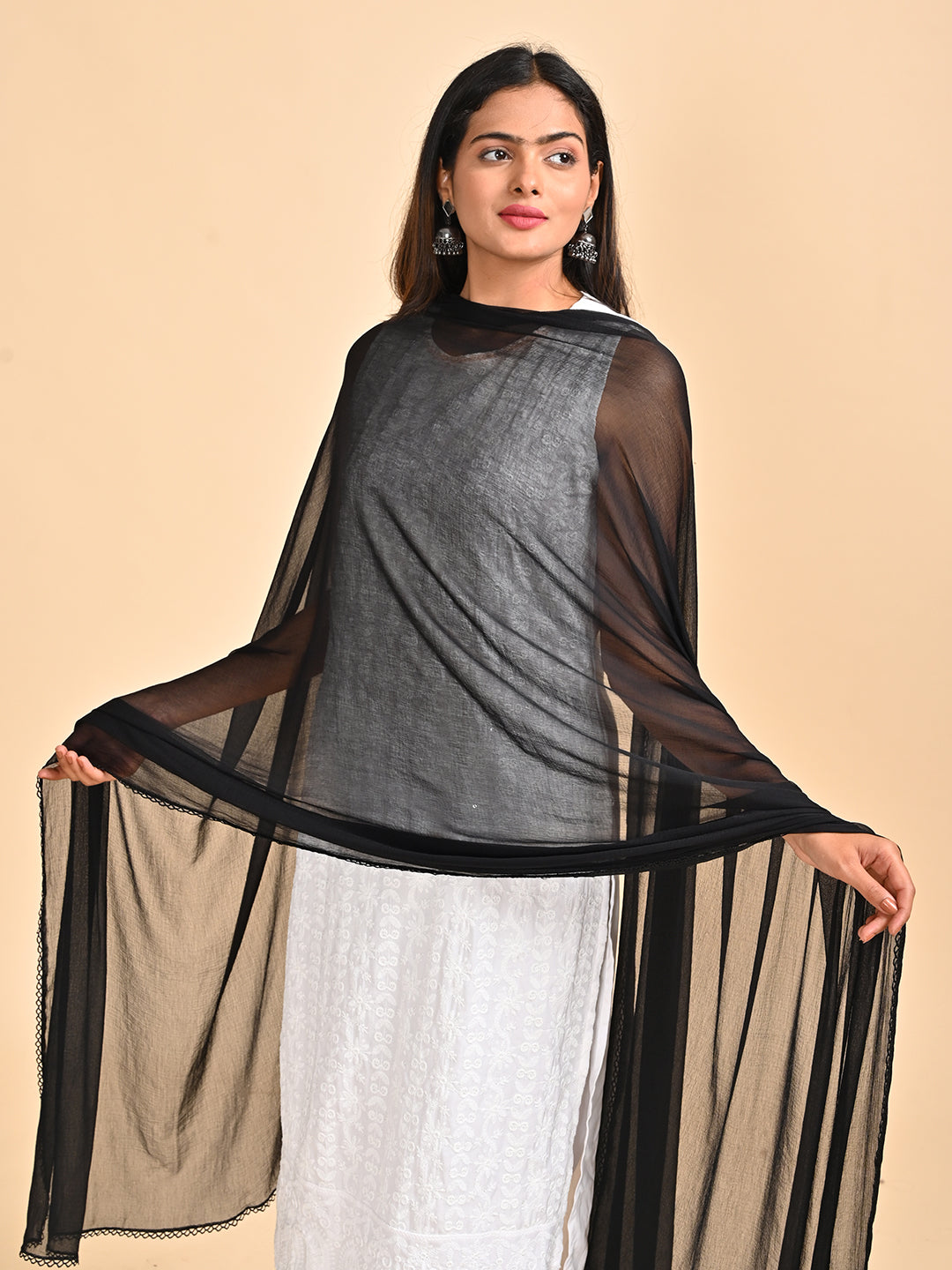 Solid Chiffon Dupatta