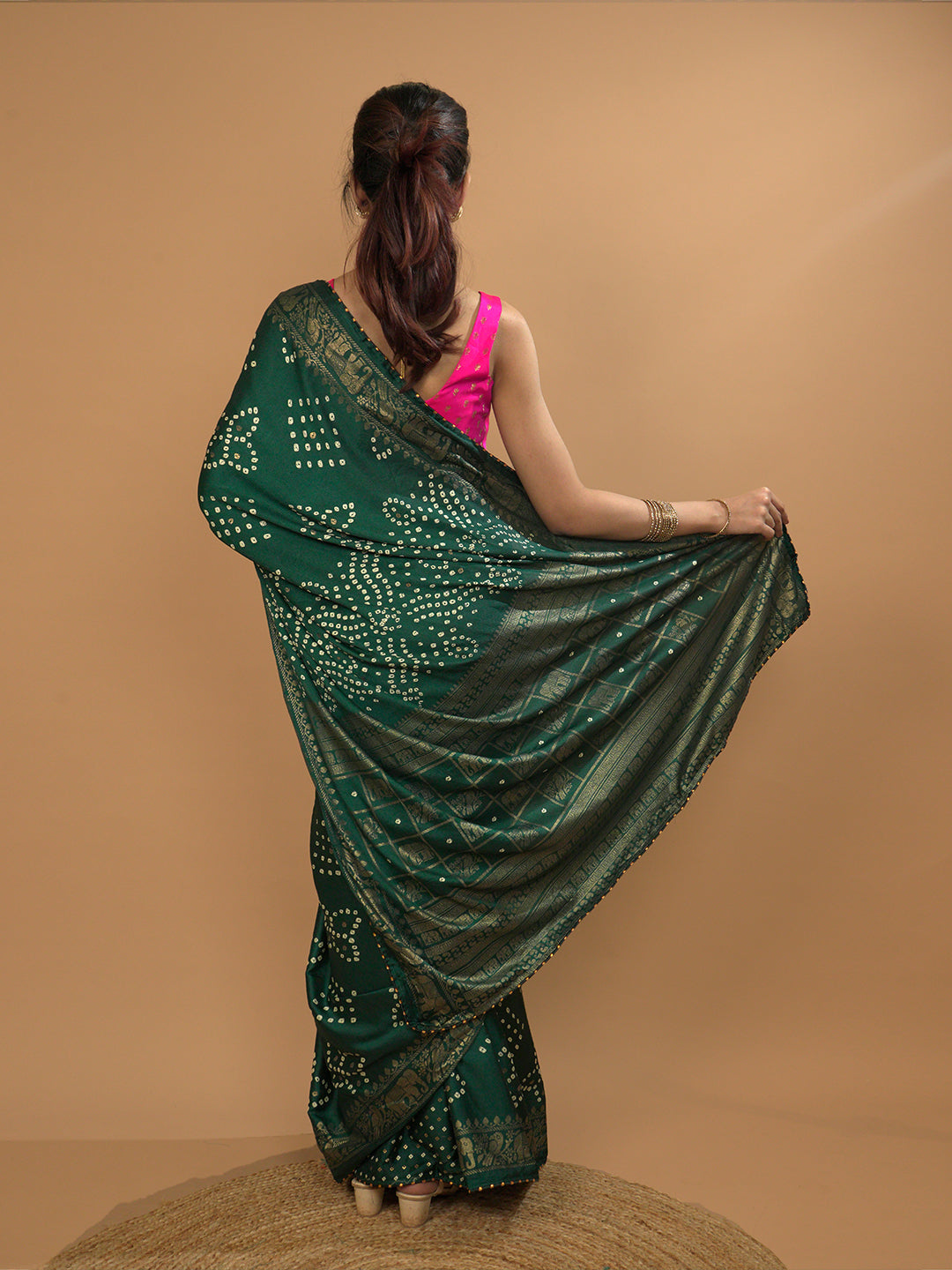 Bandhini Viscose Crepe Saree