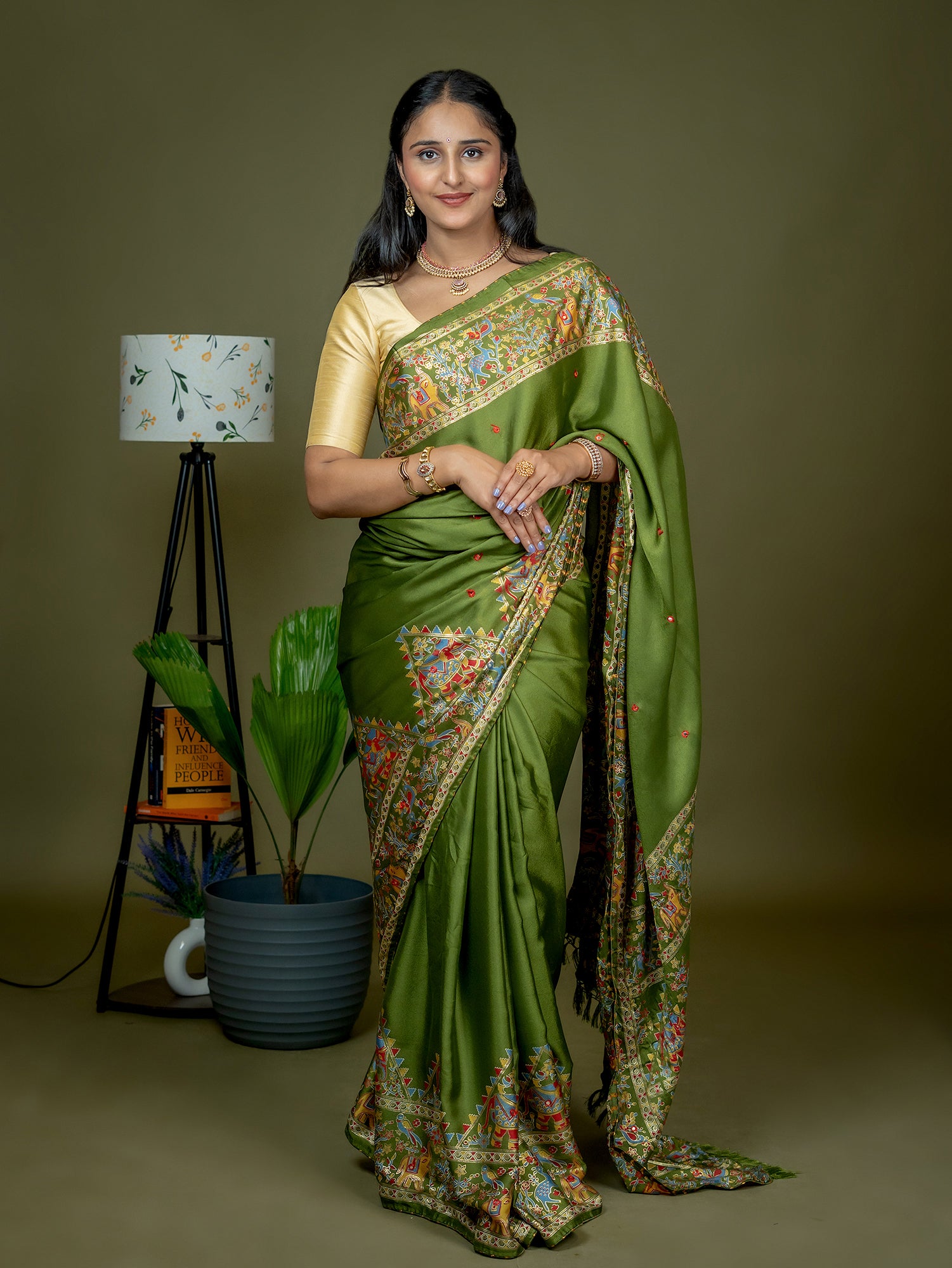 Kutch Print Crepe Saree