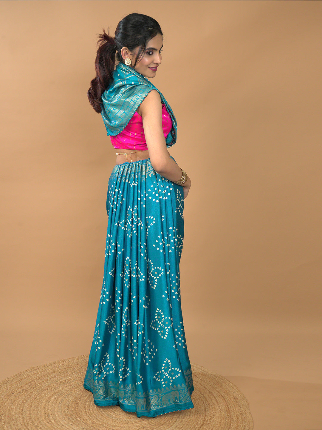 Bandhini Viscose Crepe Saree