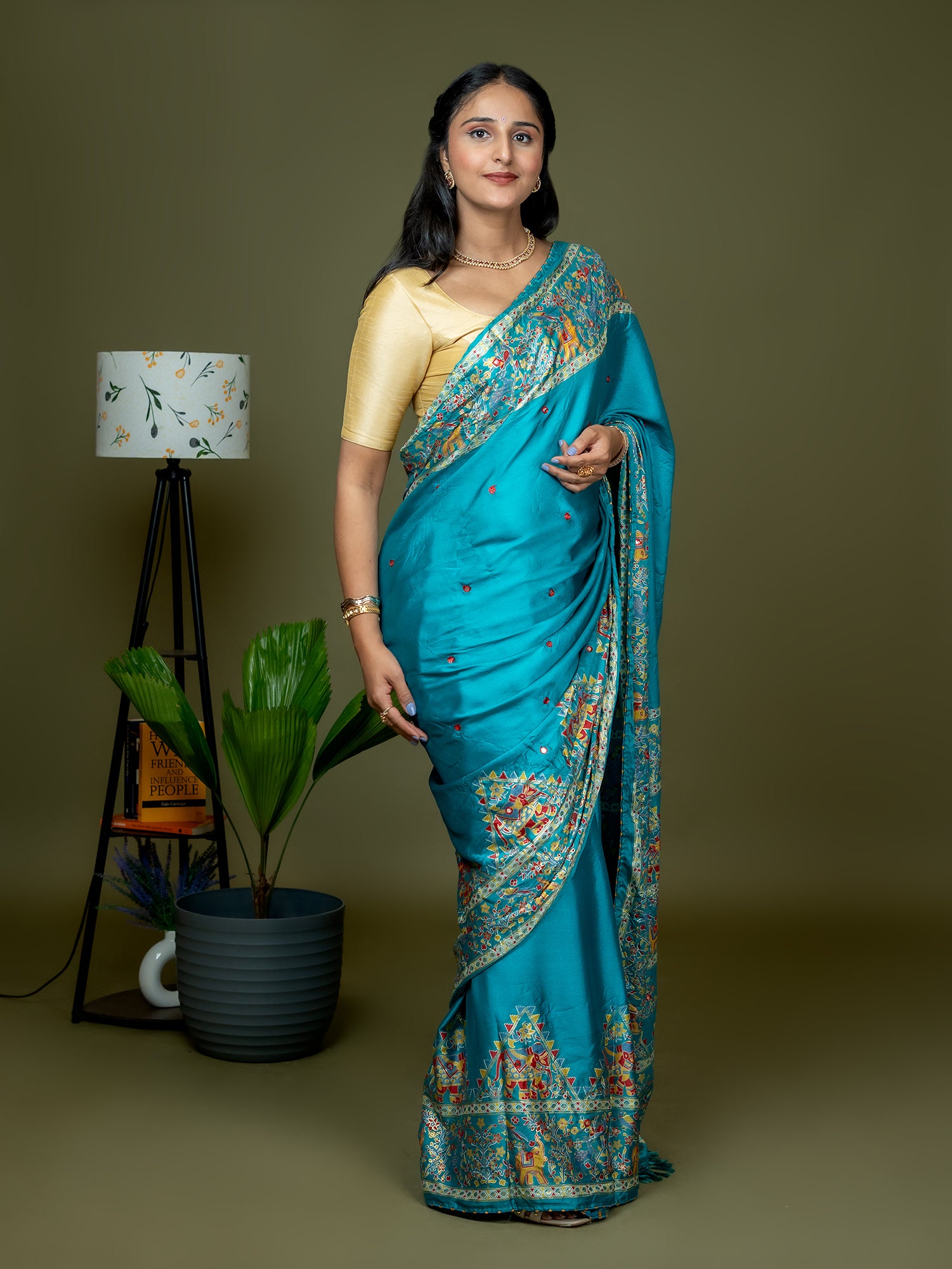 Kutch Print Crepe Saree