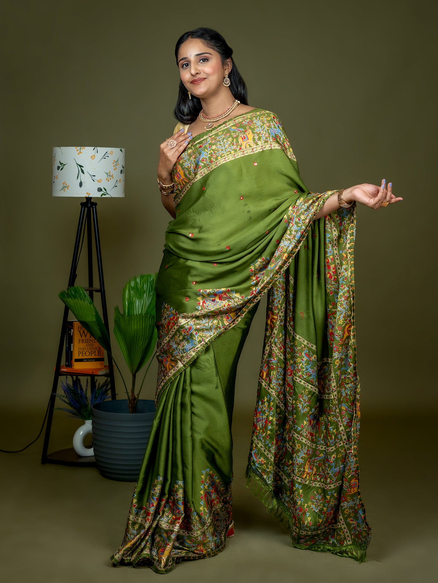 Kutch Print Crepe Saree