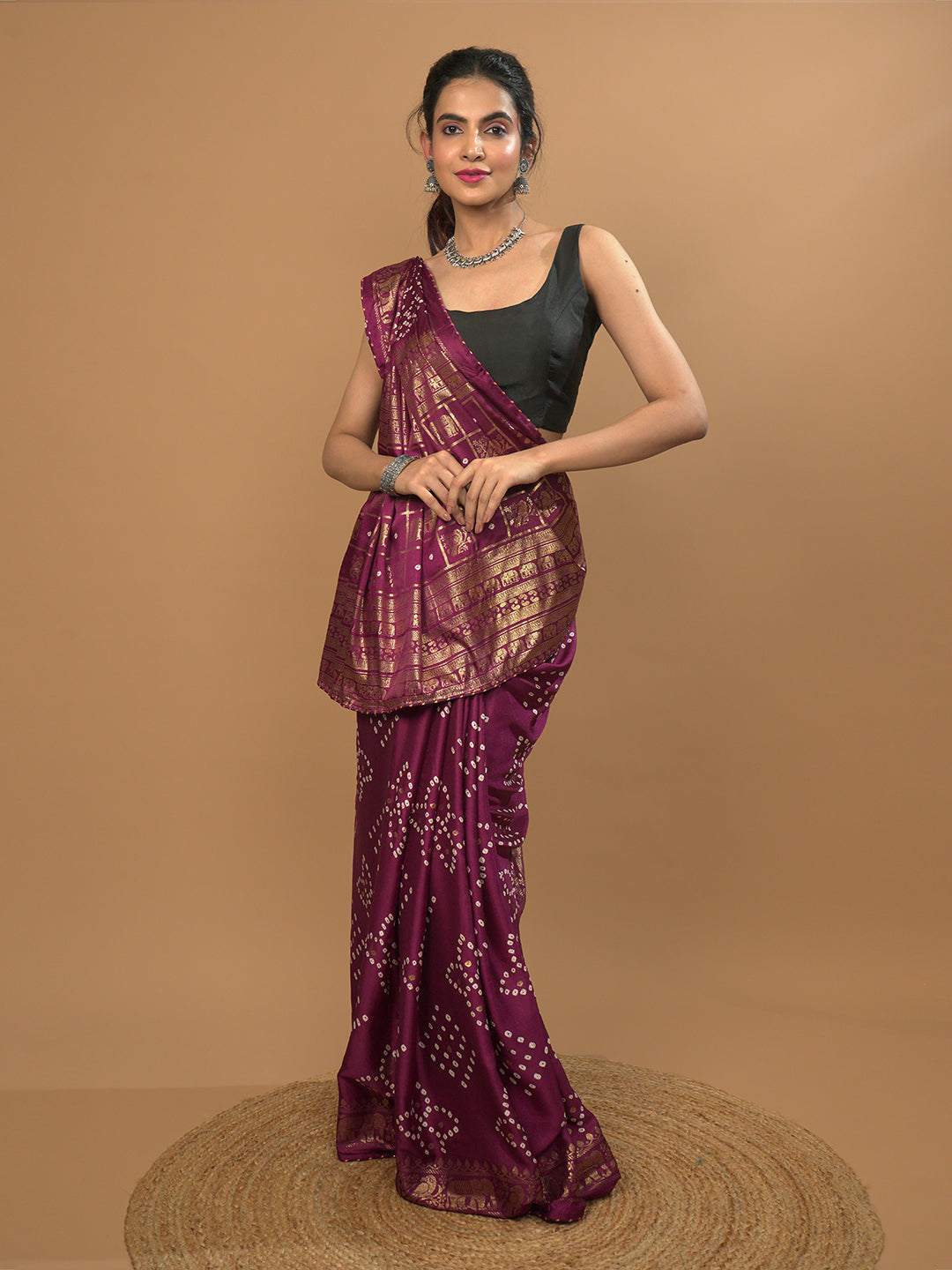 Bandhini Viscose Crepe Saree