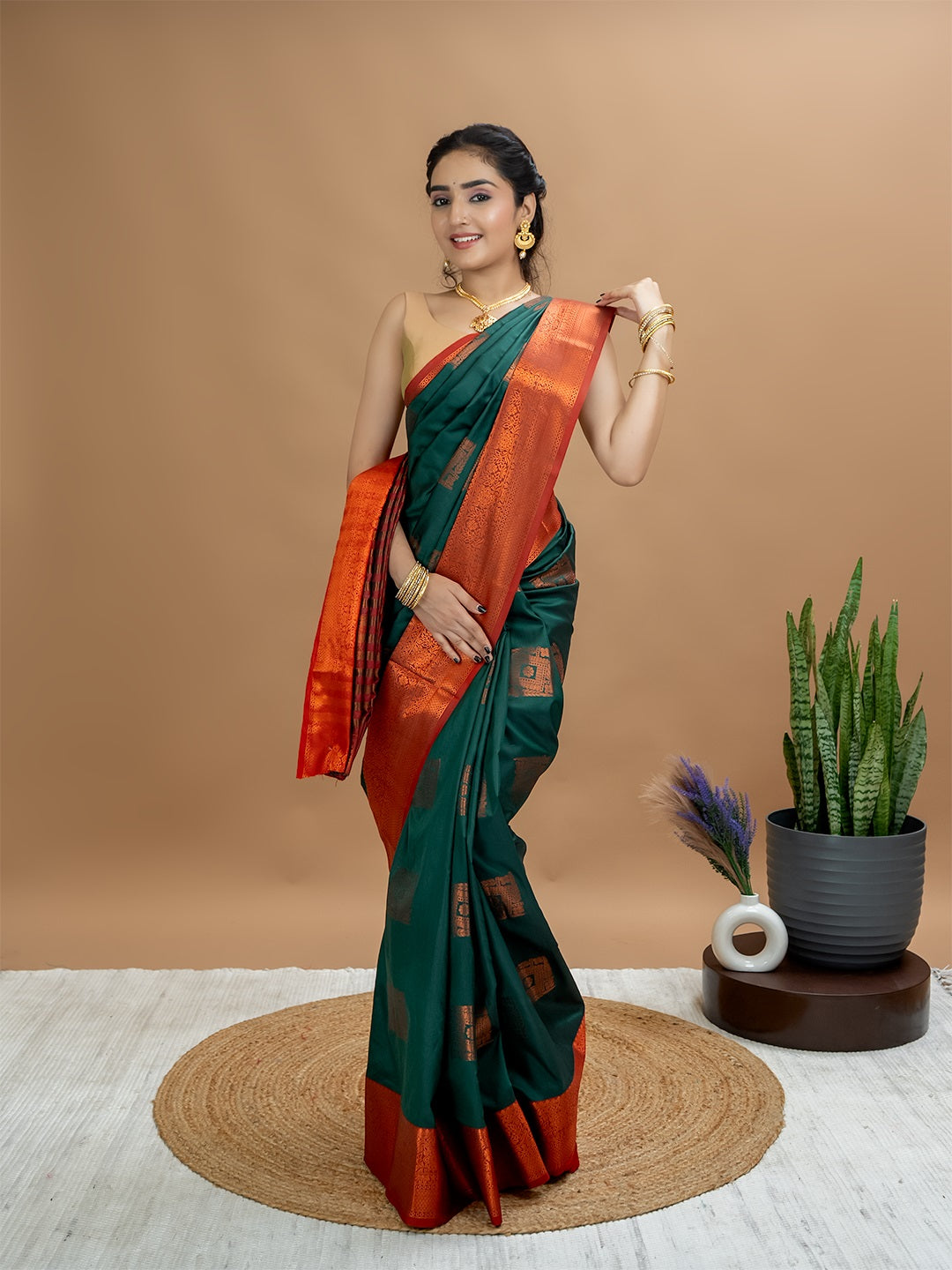 South Silk Brocade Saree