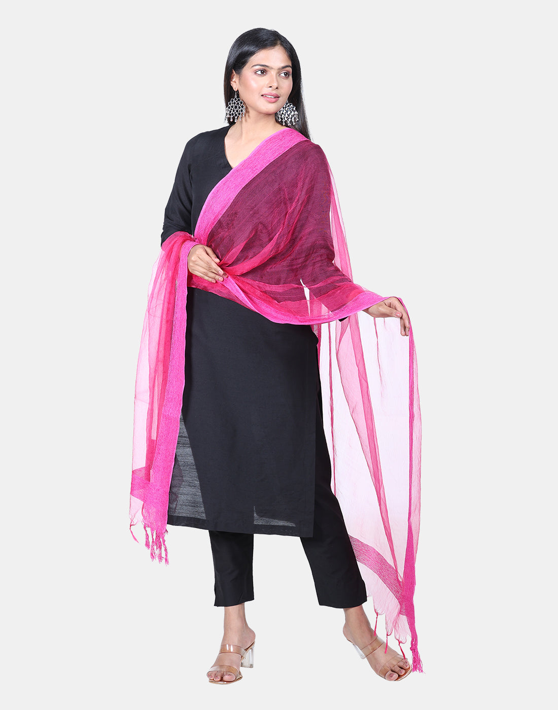 Solid Bhagalpuri Silk Dupatta