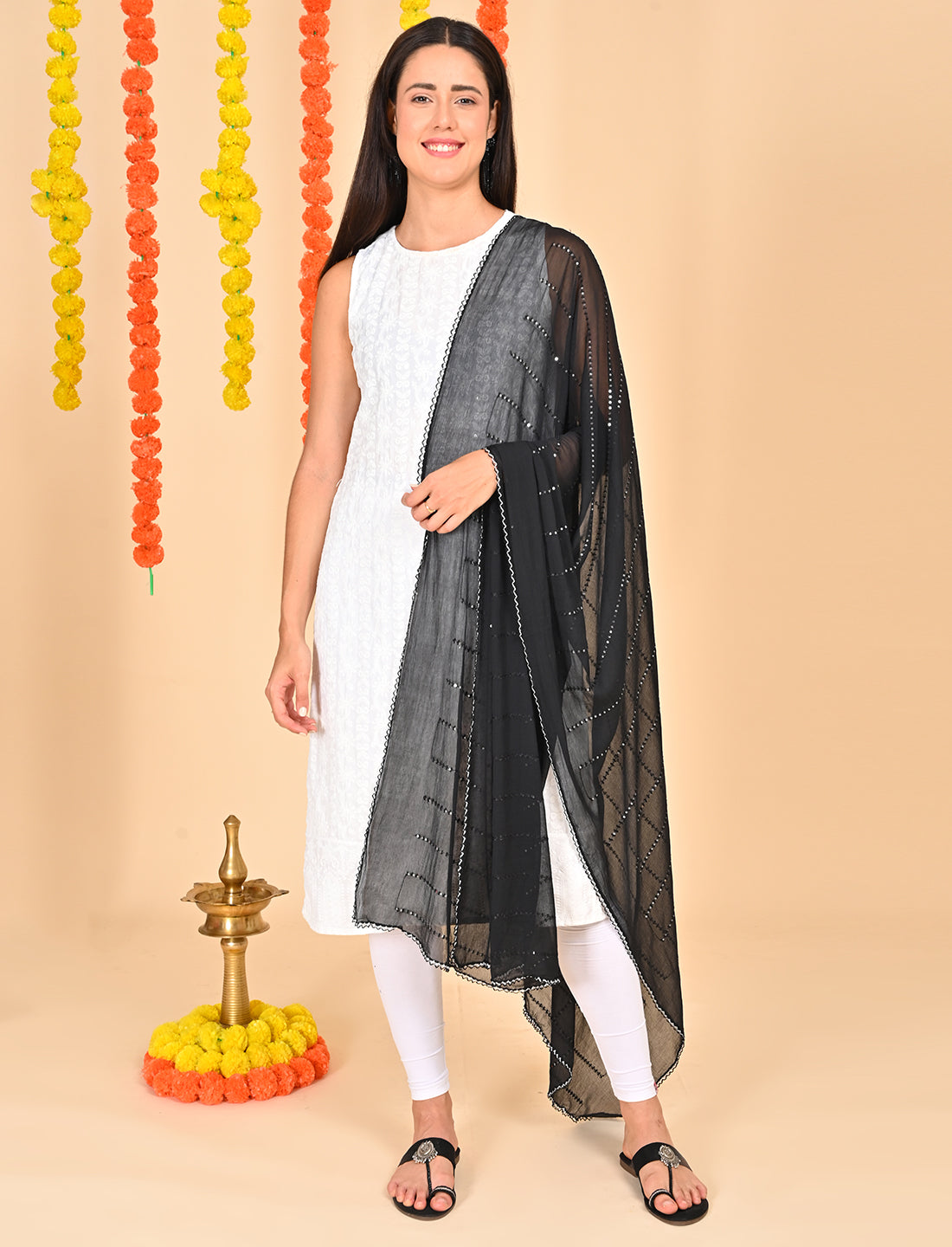 Chiffon Stripe Dupatta