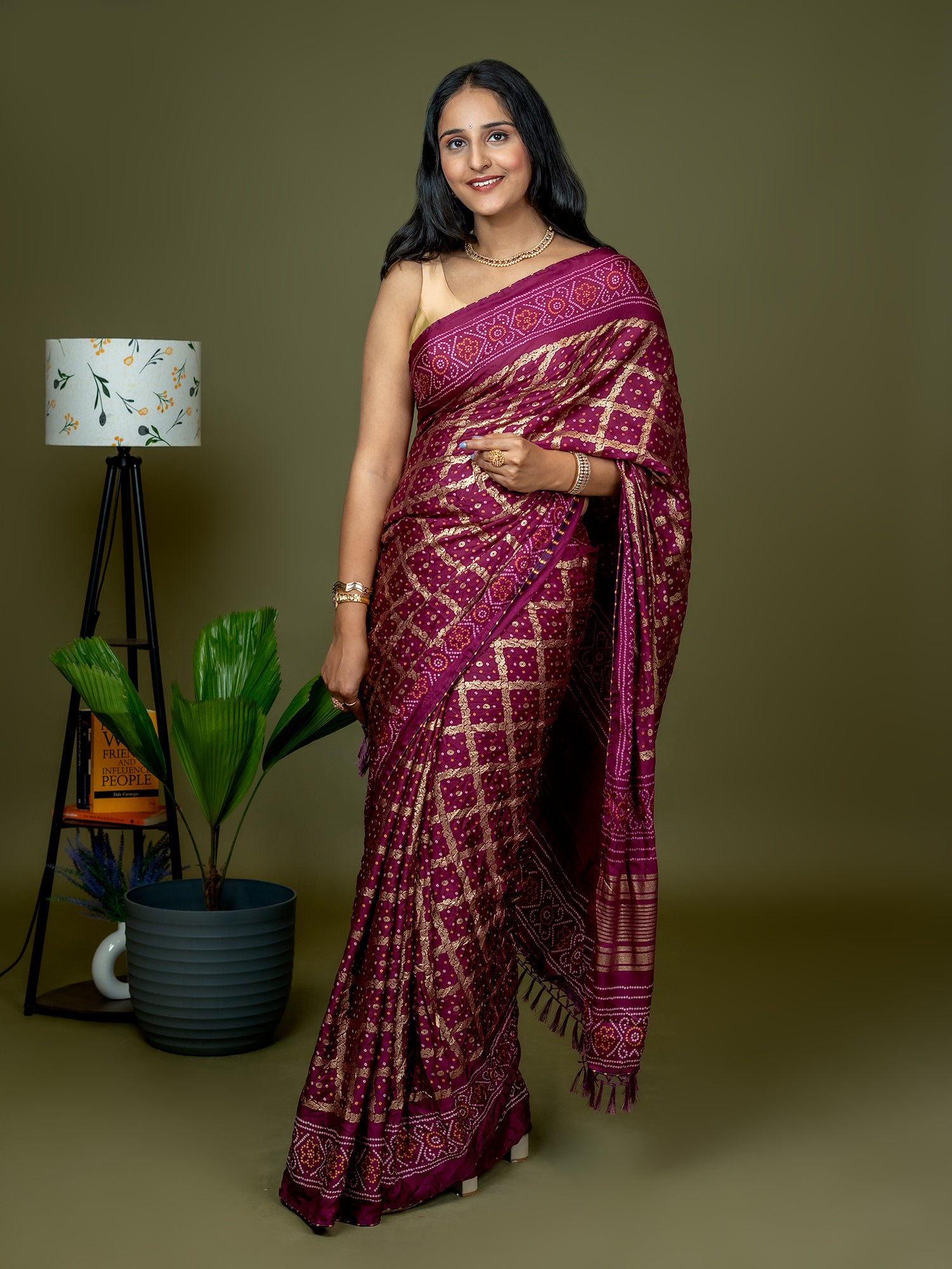 Bandhini Crepe Saree