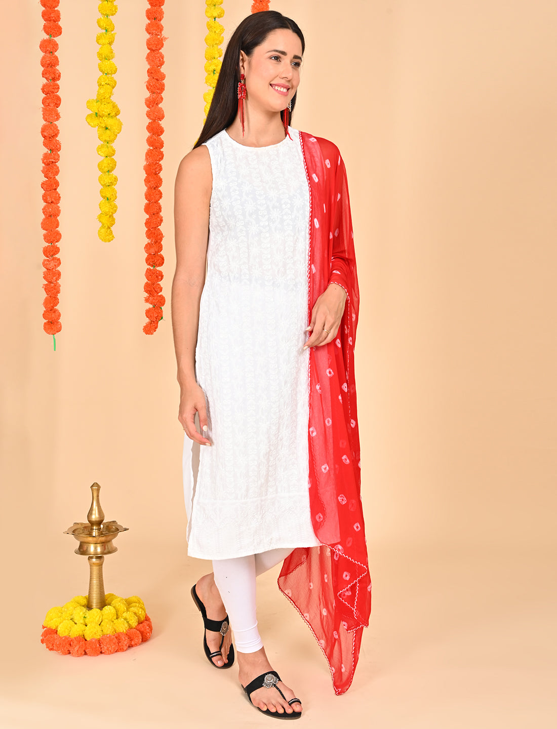 Tie-Dye Bandhej Chiffon Dupatta