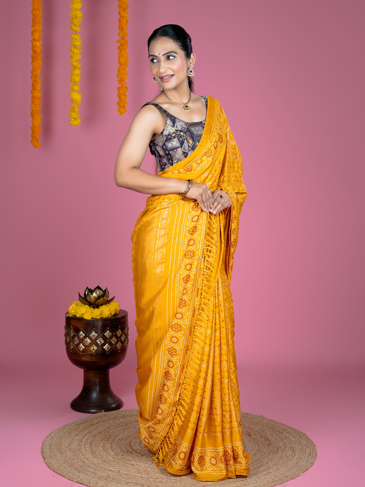 Bandhini Crepe Saree