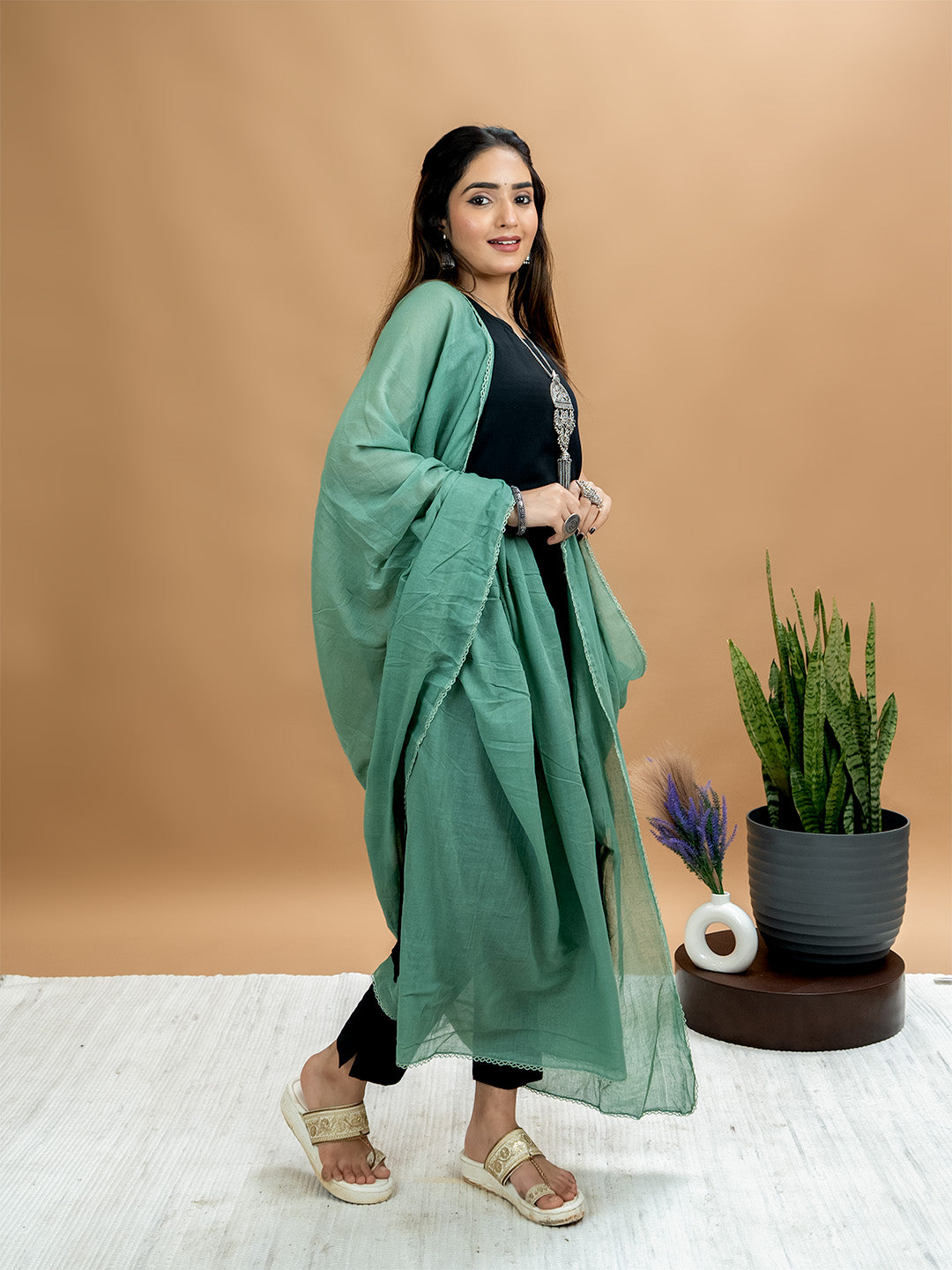 Solid Cotton Dupatta