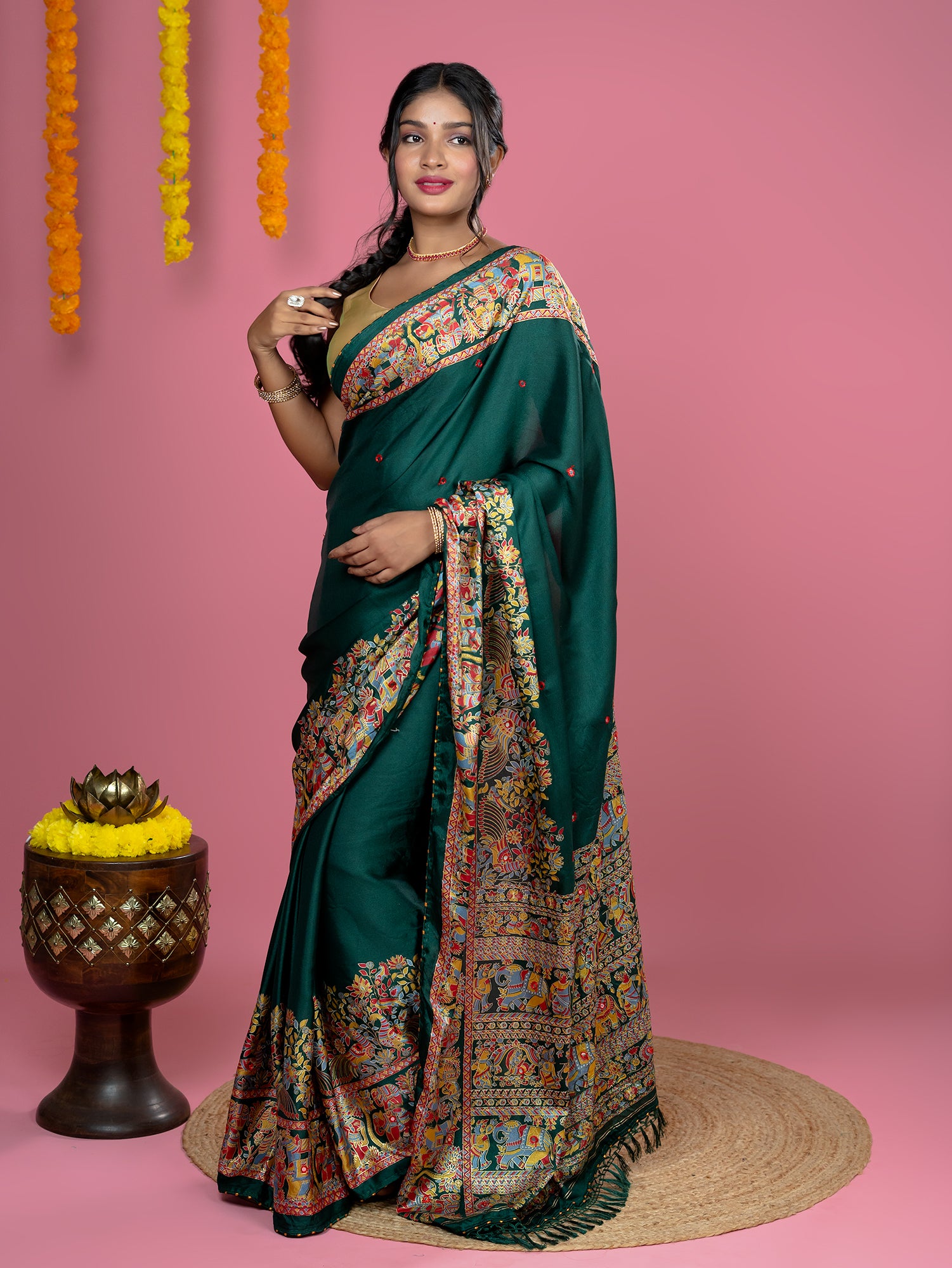 Kutch Print Crepe Saree