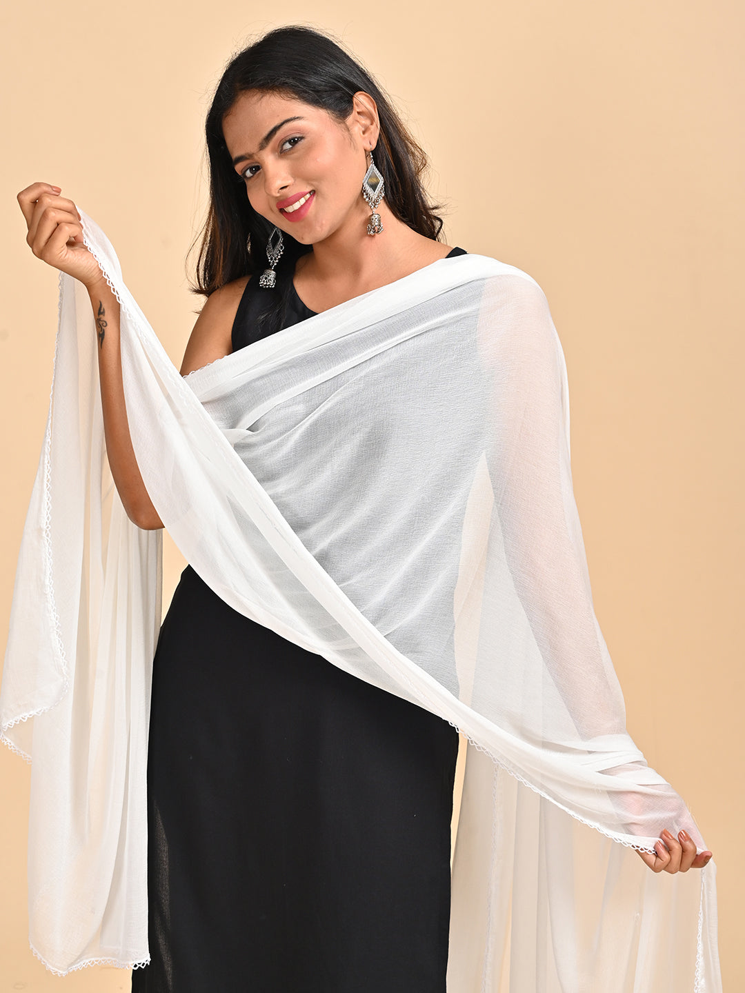 Solid Chiffon Dupatta