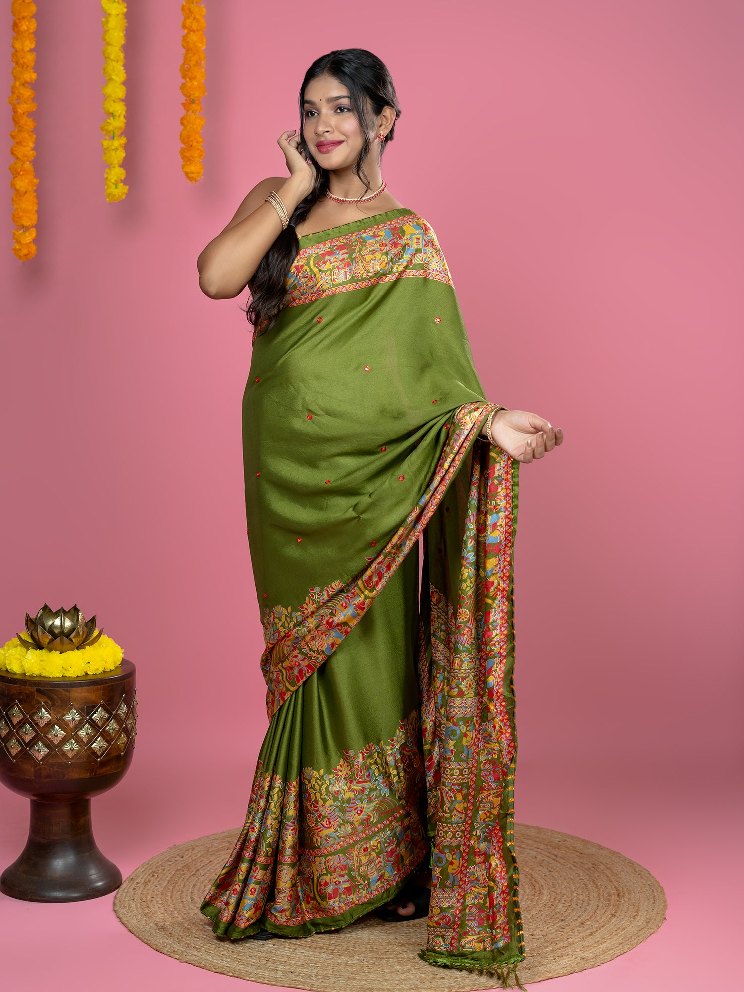 Kutch Print Crepe Saree