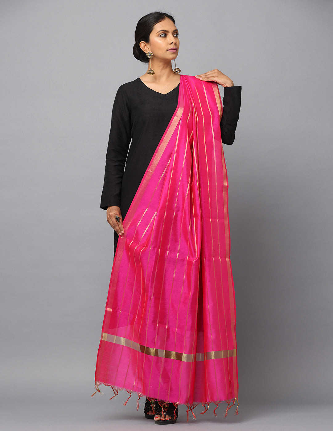Banarasi Silk Stripe Dupatta