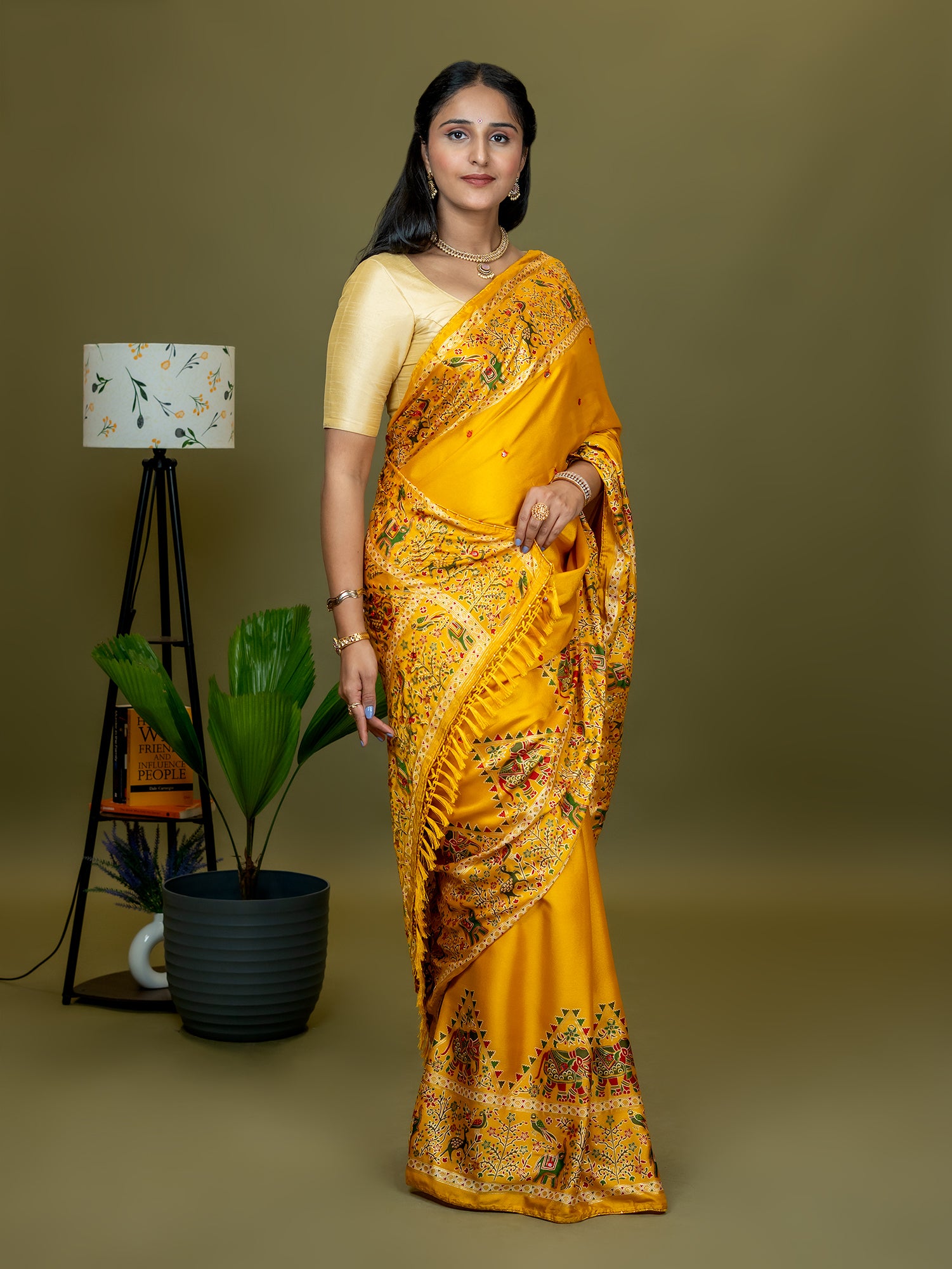 Kutch Print Crepe Saree