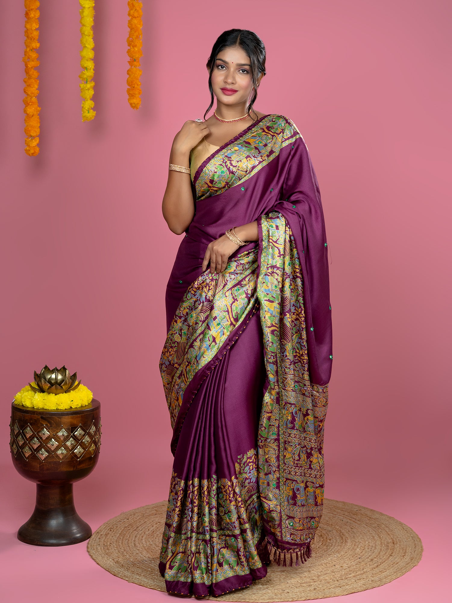 Kutch Print Crepe Saree