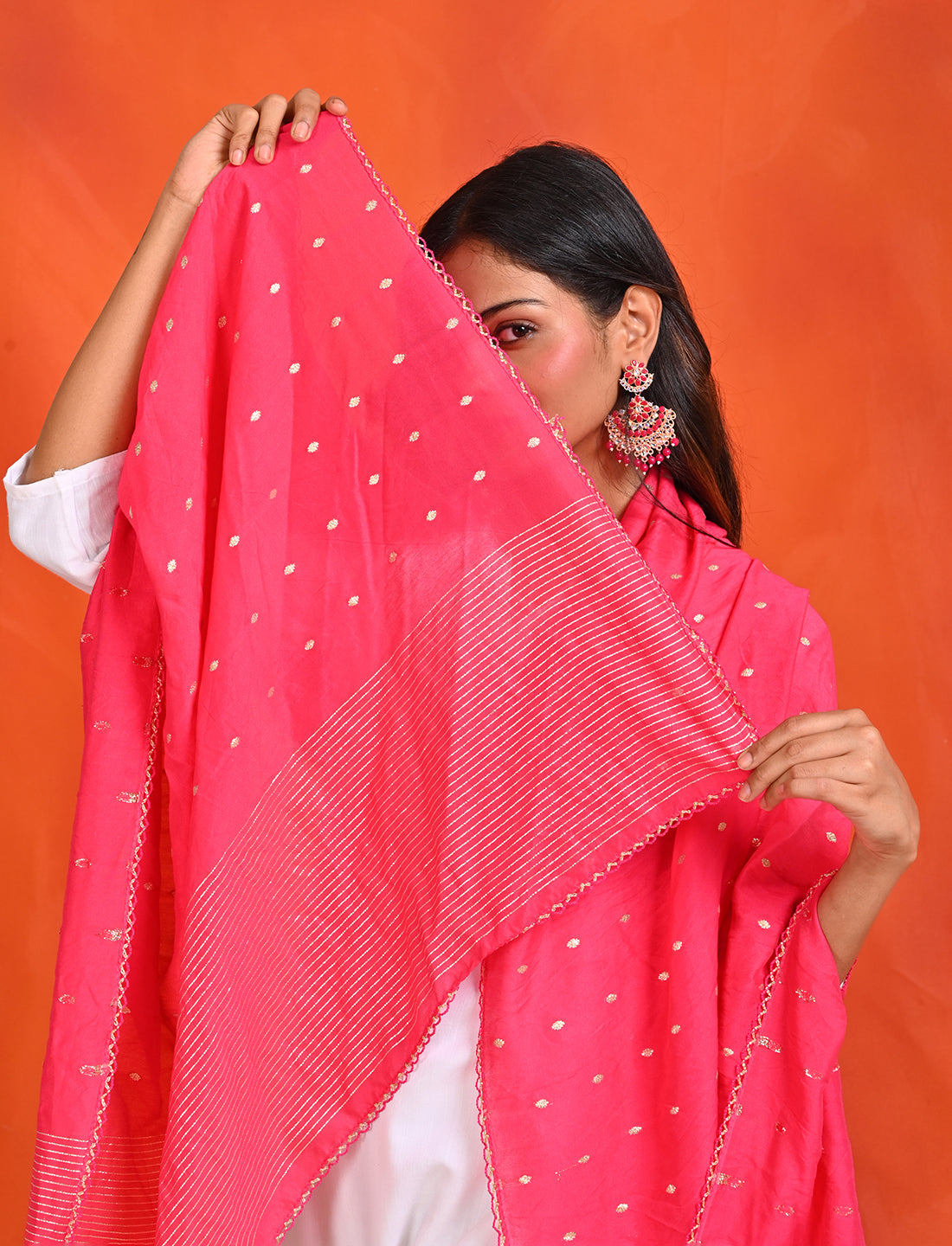 Chanderi Zari weave Dupatta