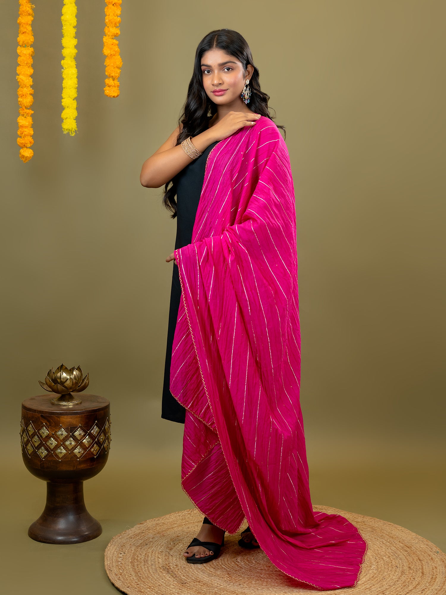 Embroidered Chinon Dupatta