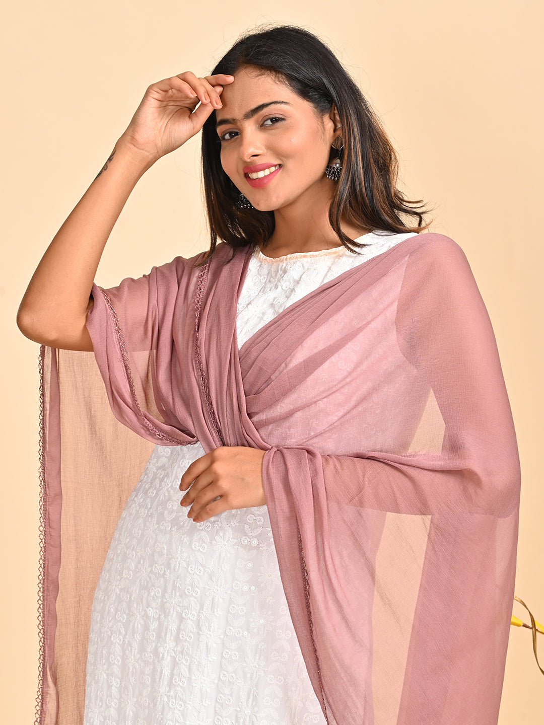 Solid Chiffon Dupatta