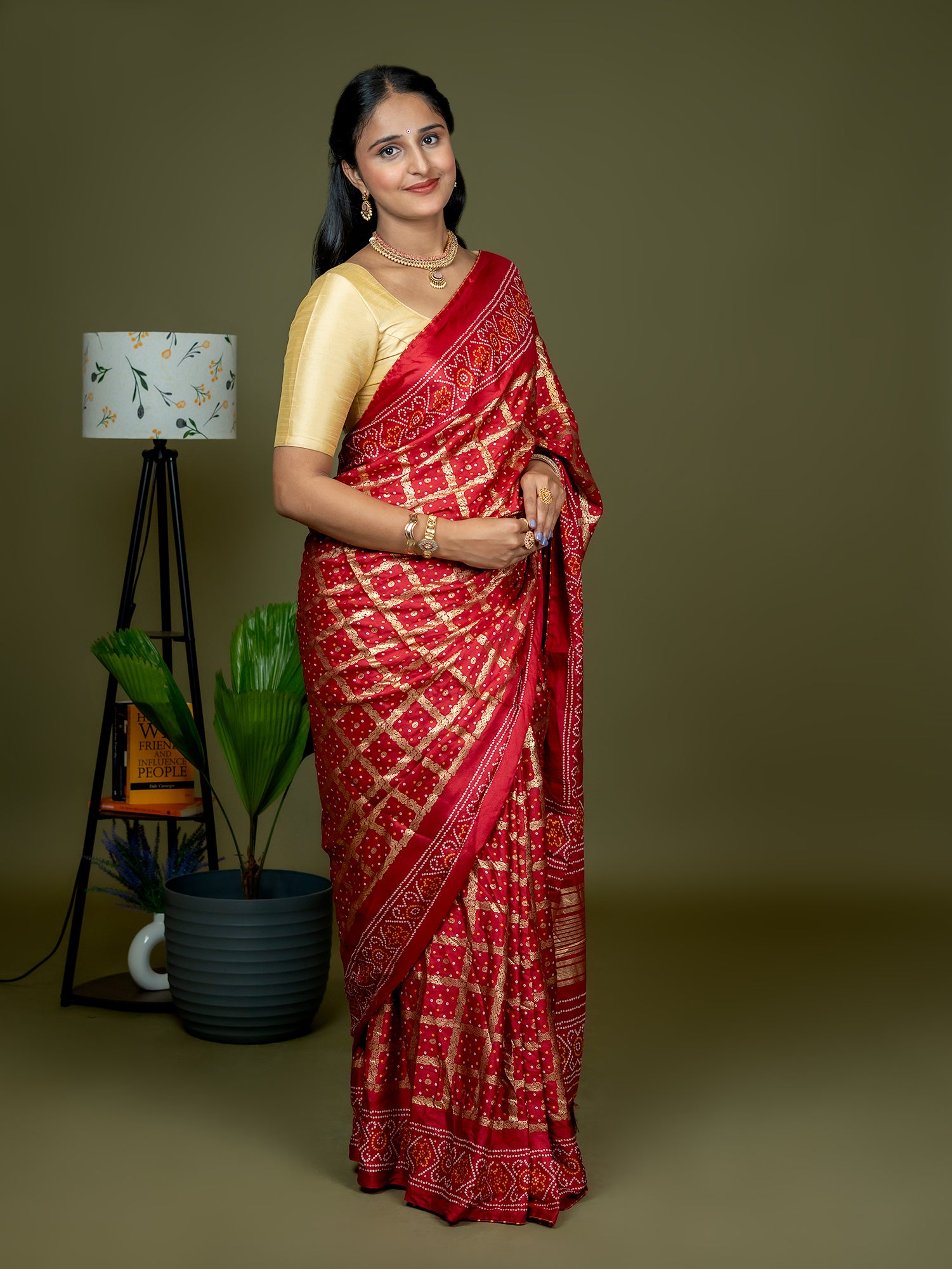 Bandhini Crepe Saree