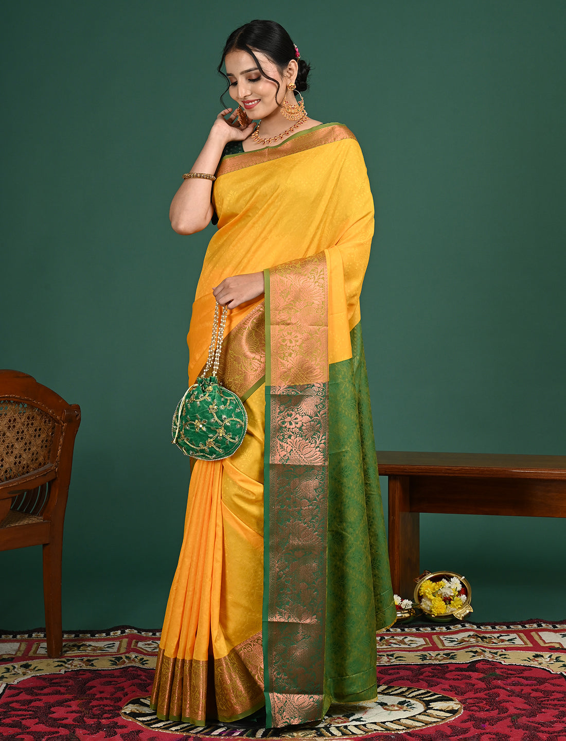 South Art Silk Geometric Saree