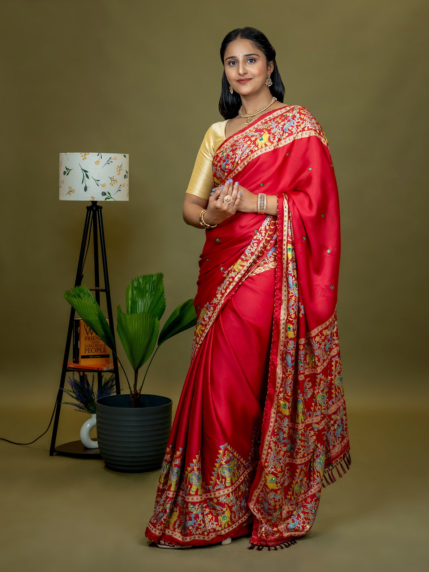 Kutch Print Crepe Saree