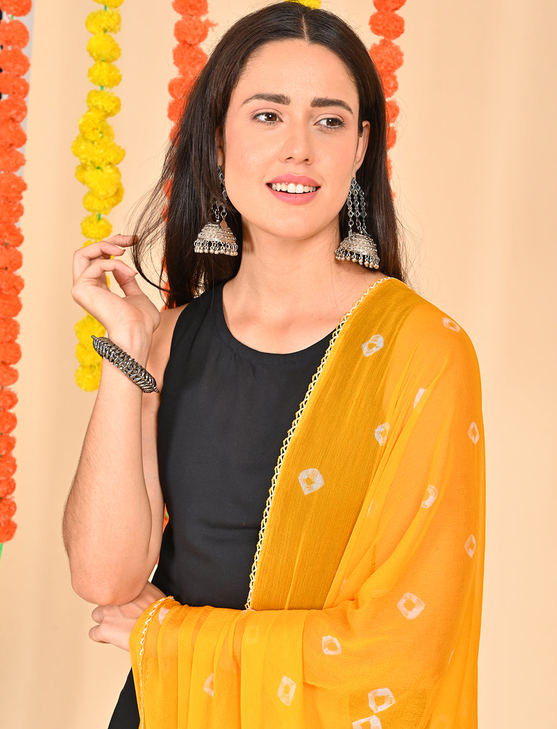 Tie-Dye Bandhej Chiffon Dupatta