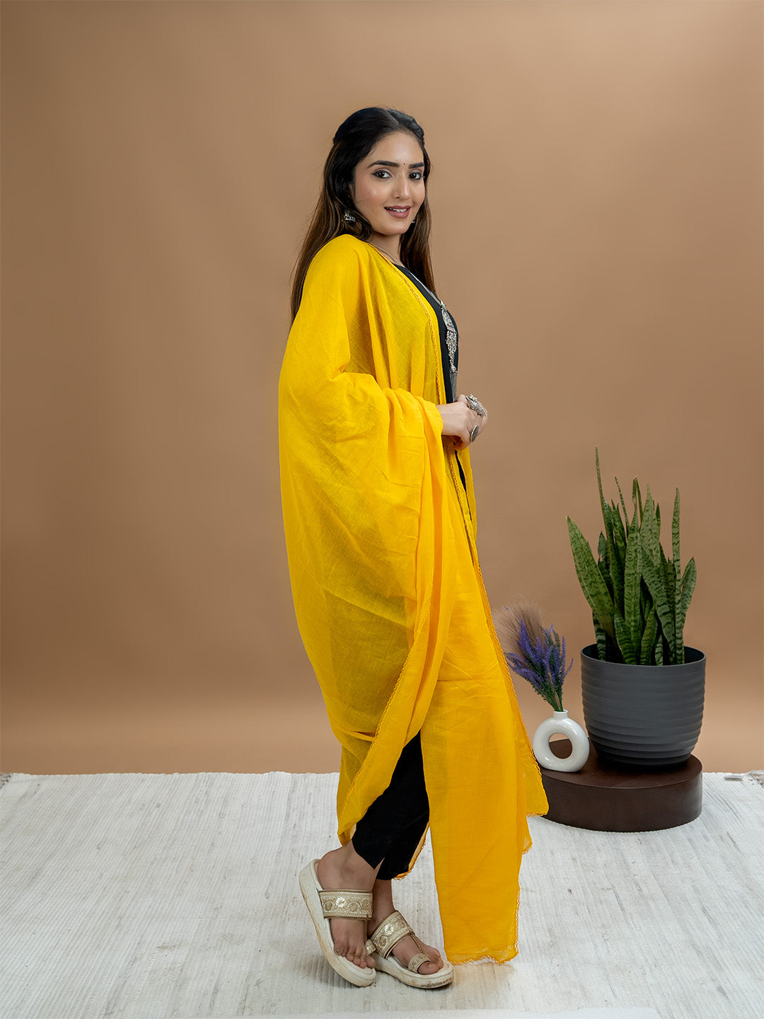 Solid Cotton Dupatta