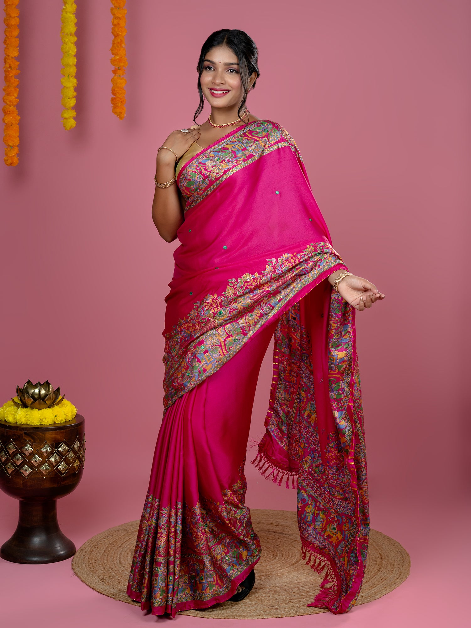 Kutch Print Crepe Saree