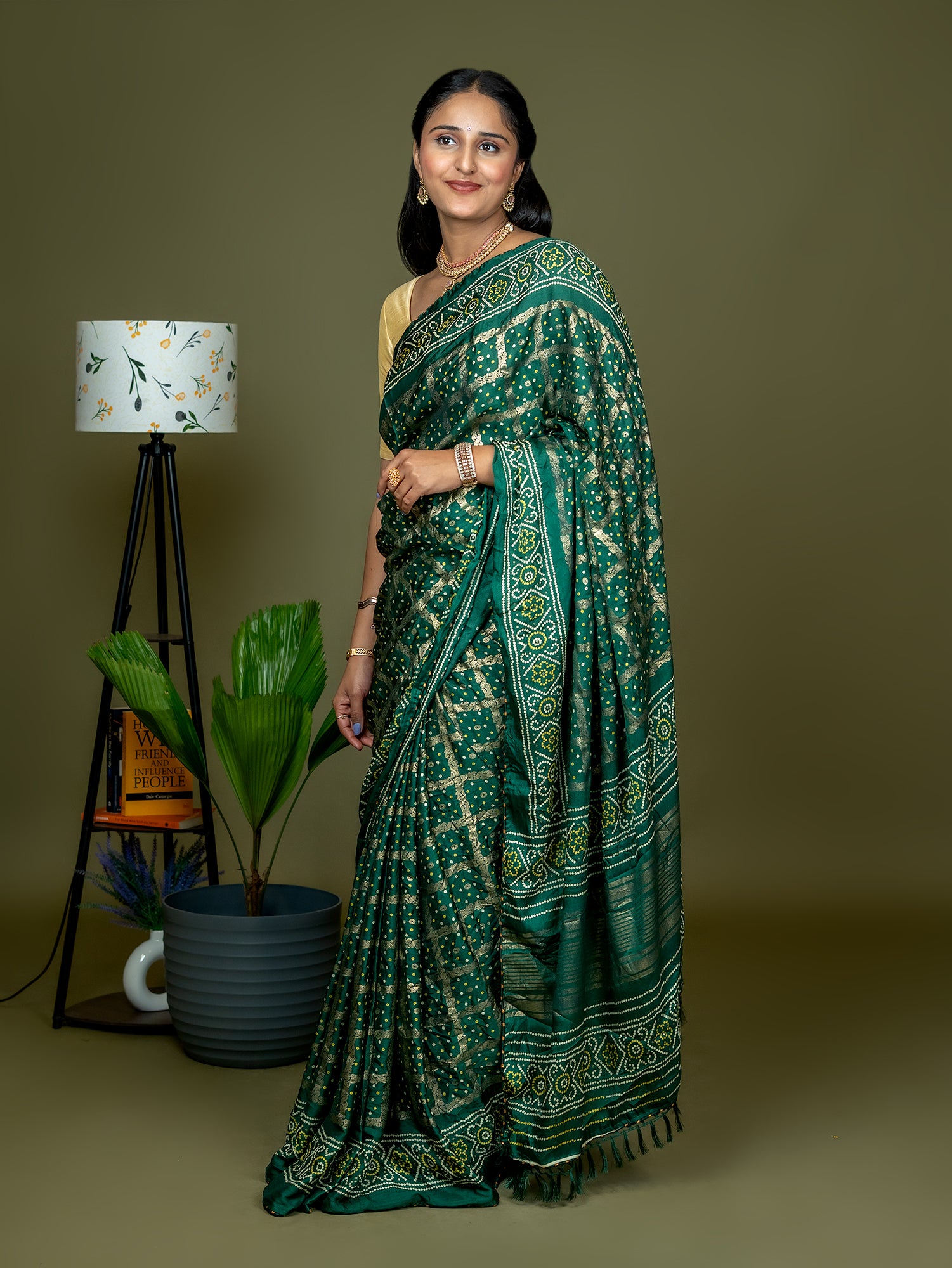 Bandhini Crepe Saree