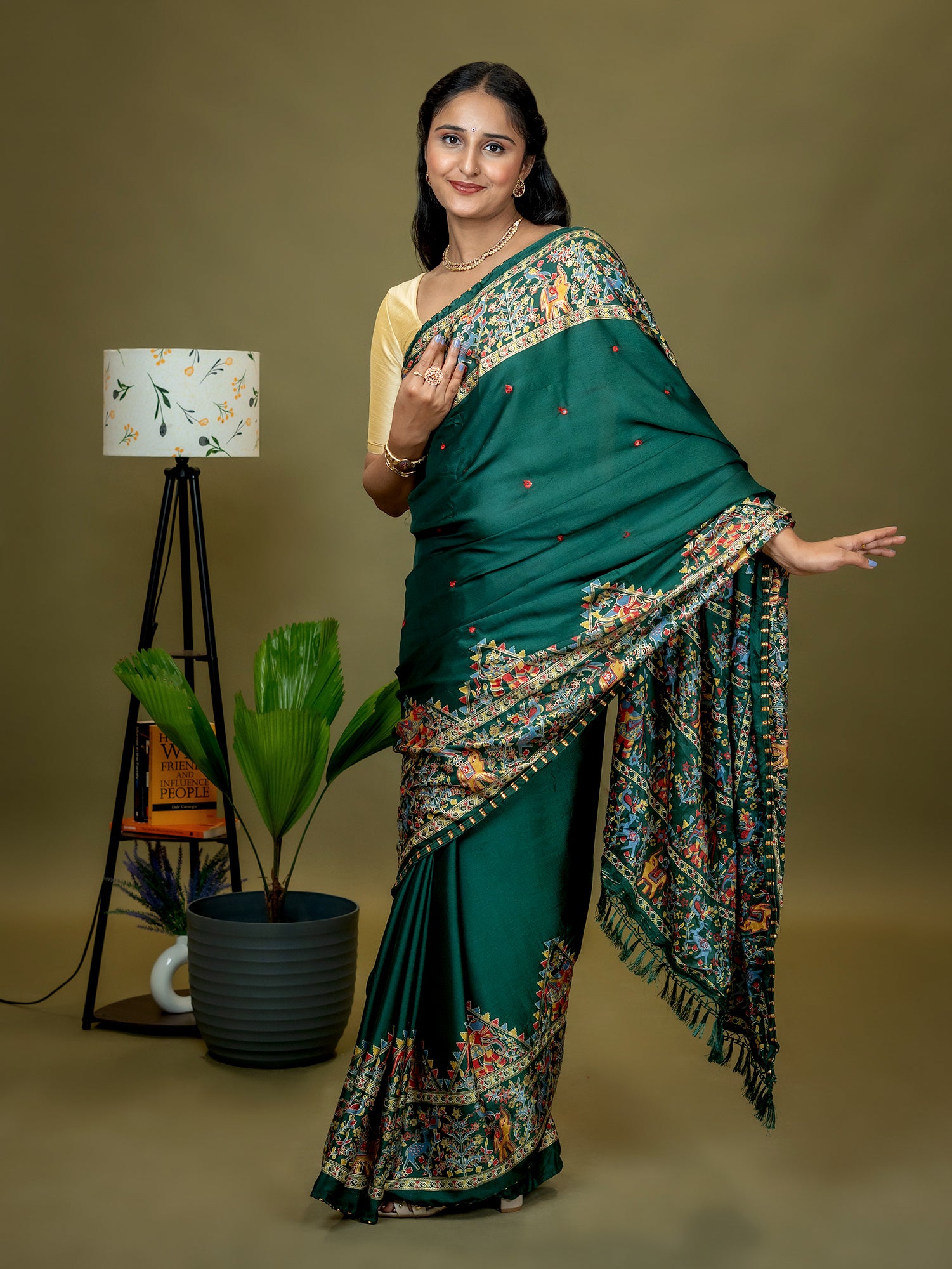 Kutch Print Crepe Saree