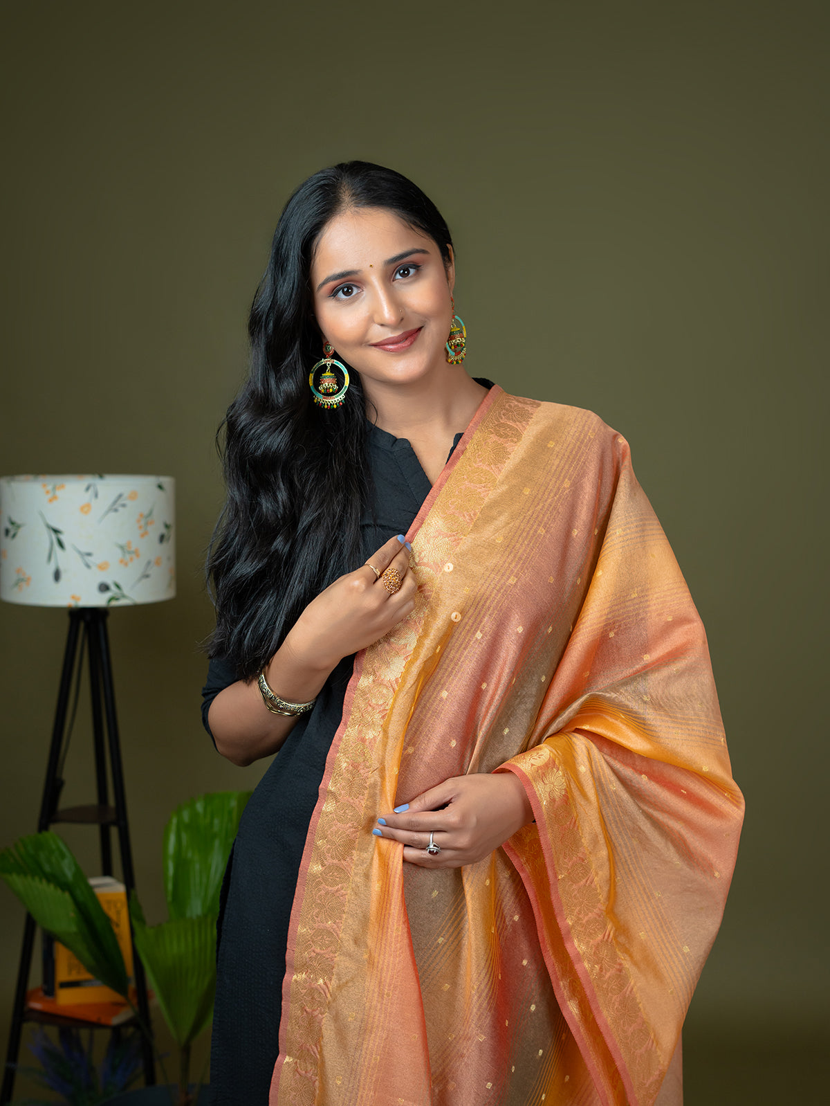 Ethnic Motif Net Dupatta
