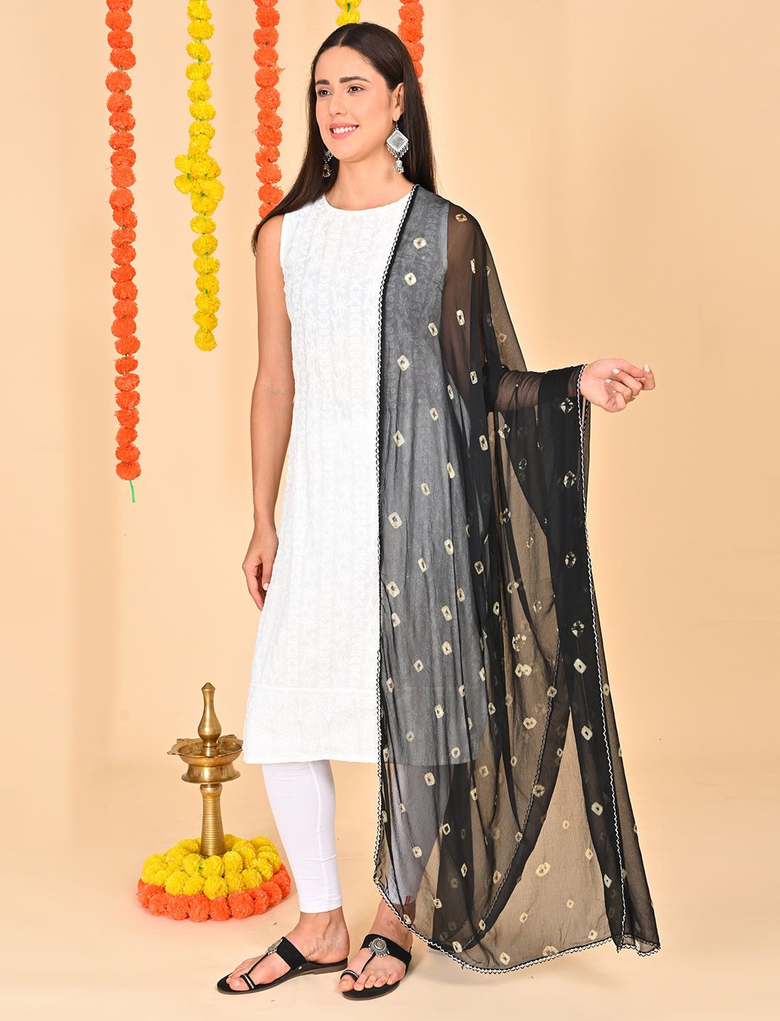 Tie-Dye Bandhej Chiffon Dupatta