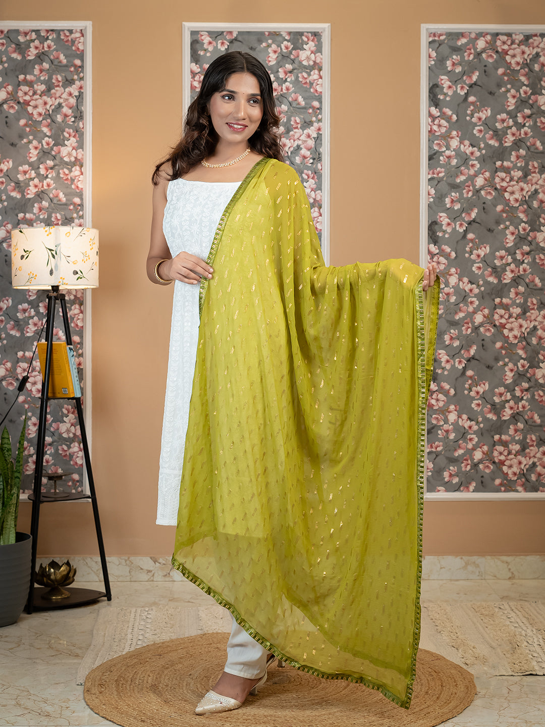 Chiffon Gold Print Dupatta